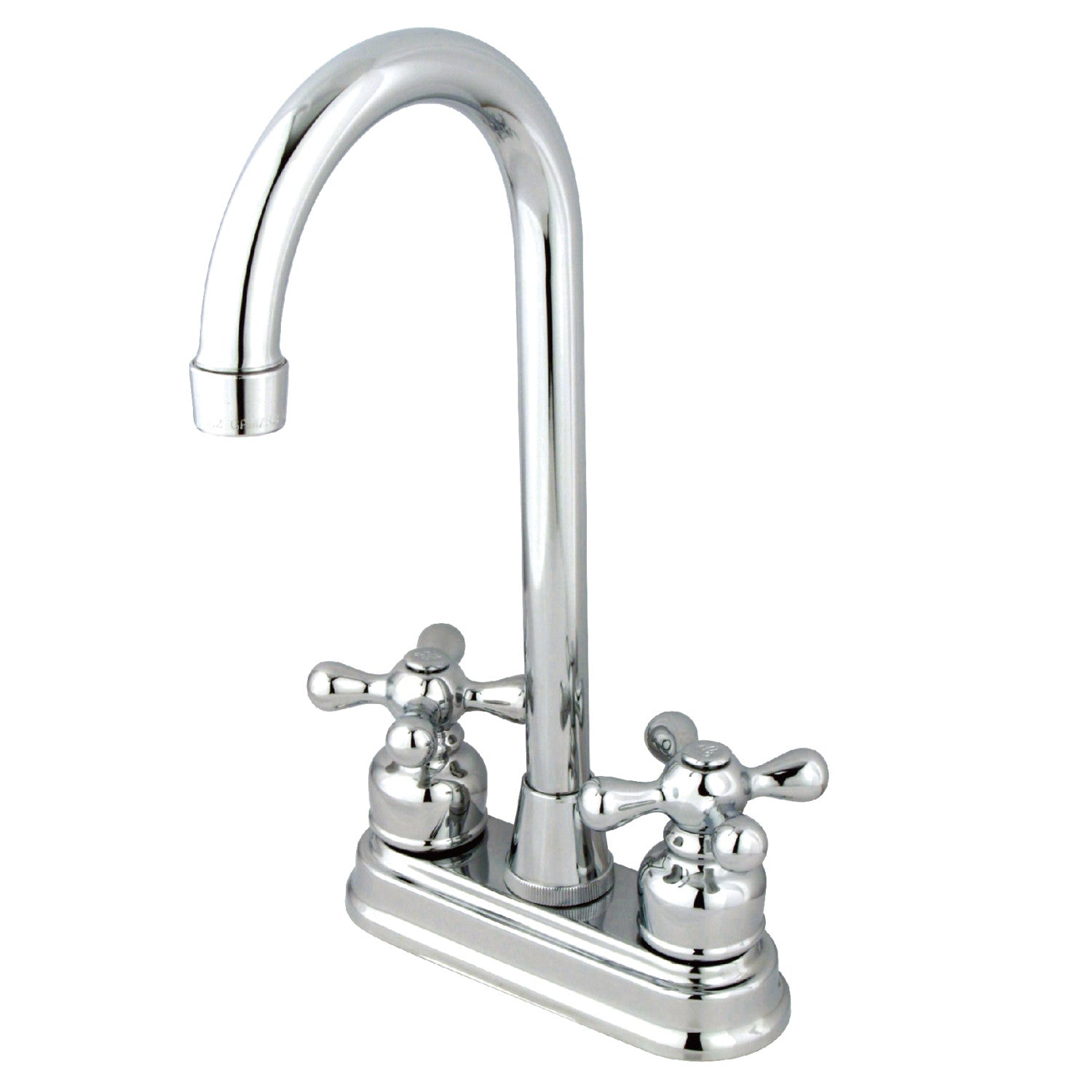 Kingston Tulare KB491AX - Robinet de bar à deux poignées victorienne 2 trous, chrome poli