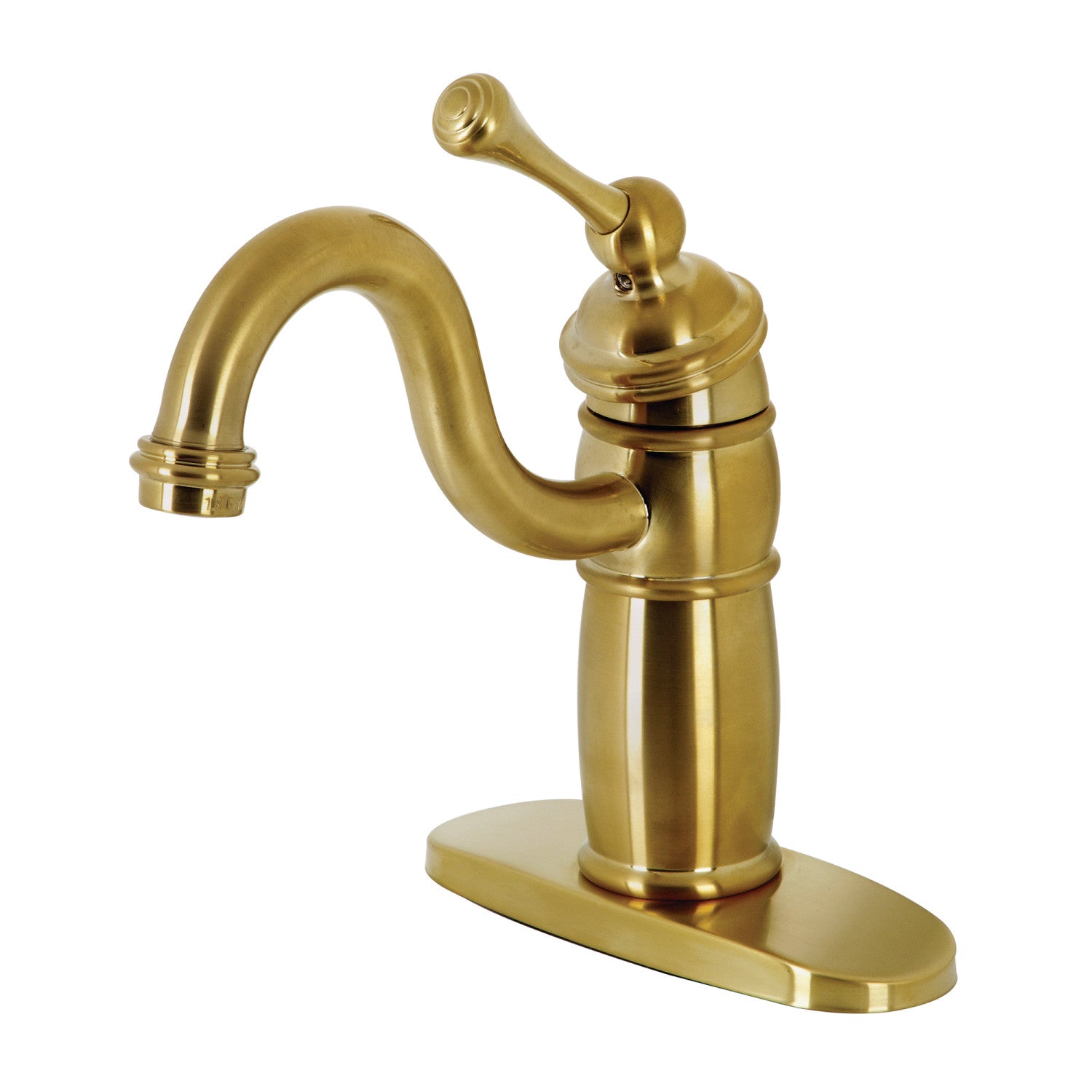 Kingston Heirloom KB1487BL - Vintage One-Handle 1-Hole Deck Mount Bar Faucet, Brushed Brass