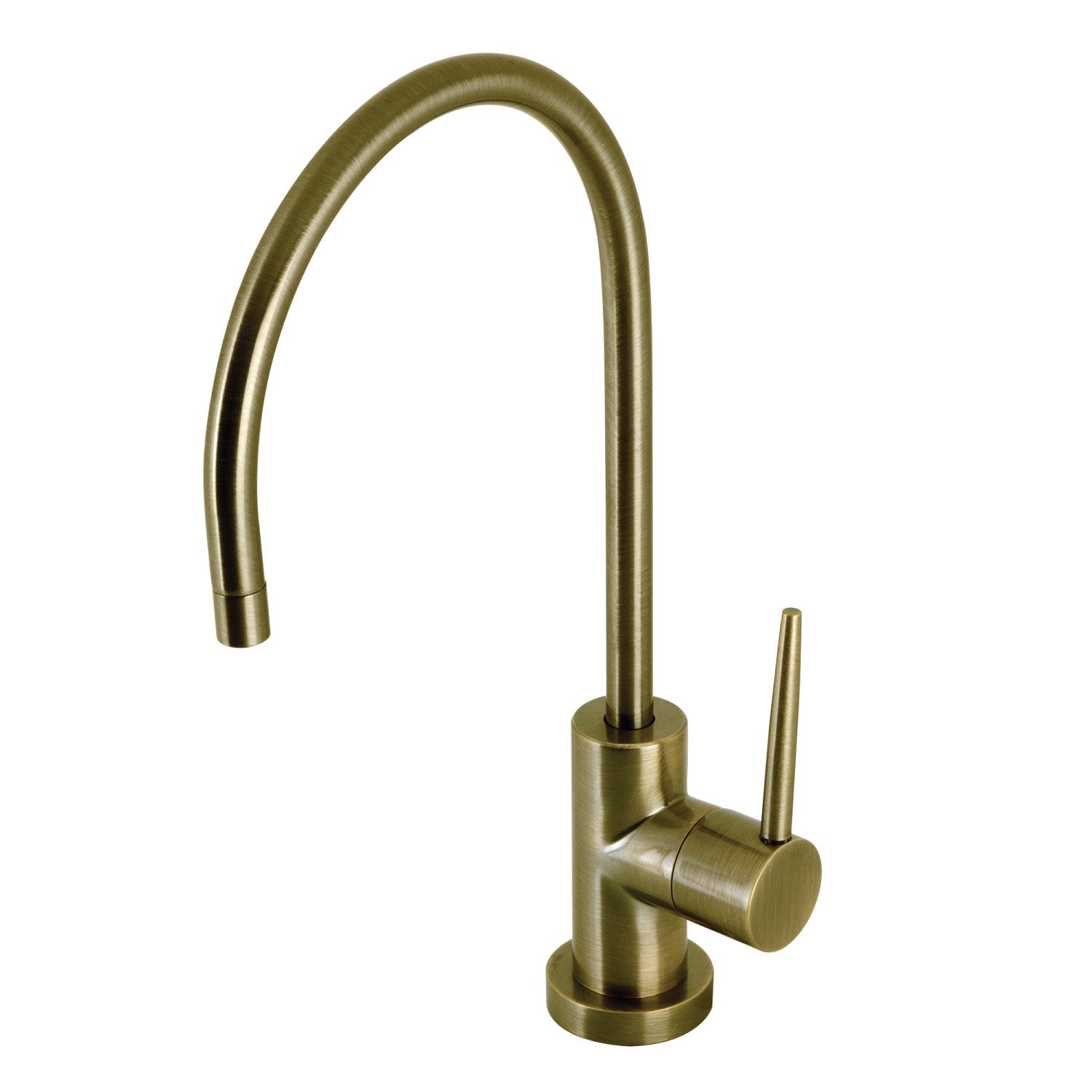 Kingston Sona KS8193NYL - Robinet de filtration d'eau à une poignée de New York 1 trou, laiton antique