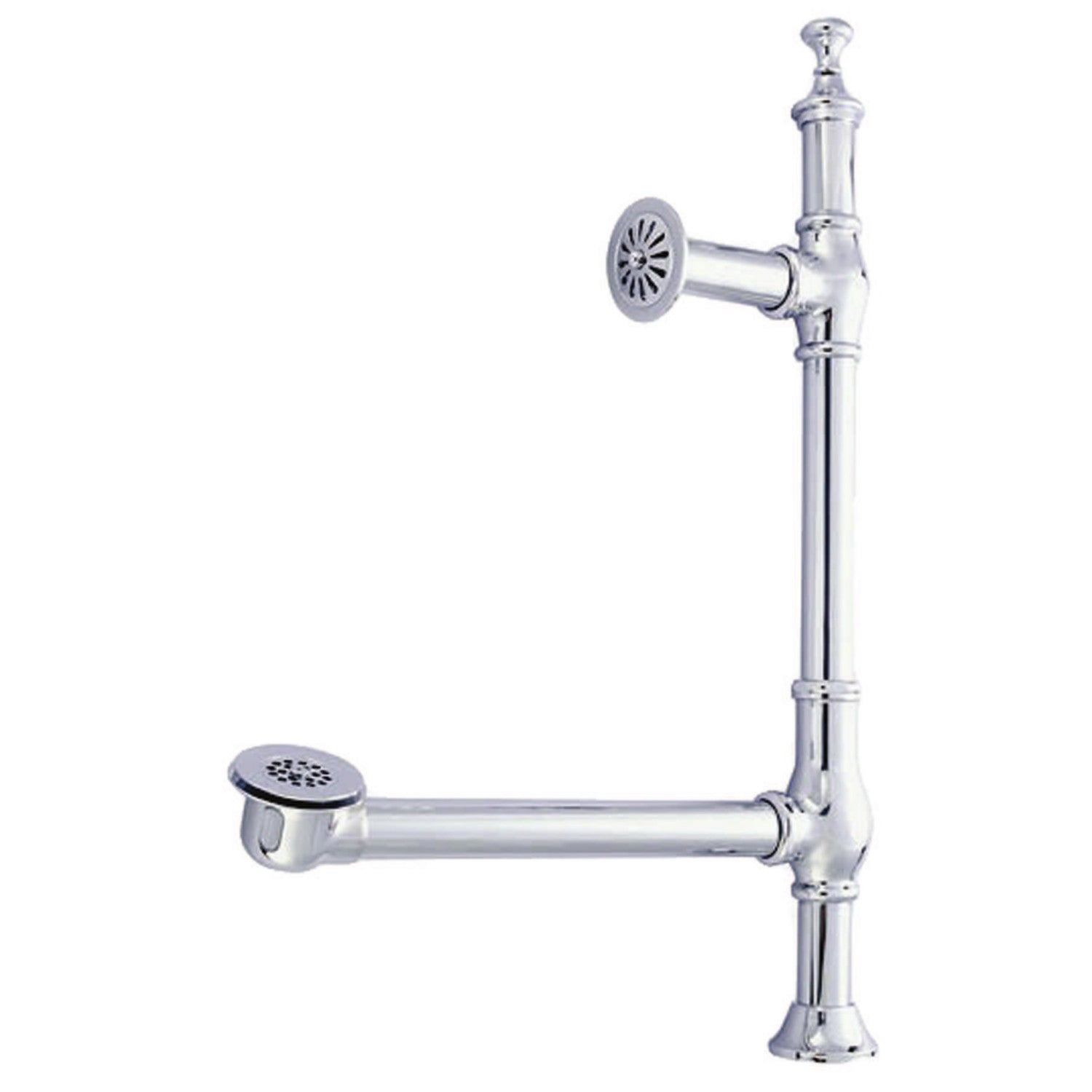 Kingston Heirloom CC3091 - Vintage Brass Pop-Up Tub Waste and Overflow, Polished Chrome