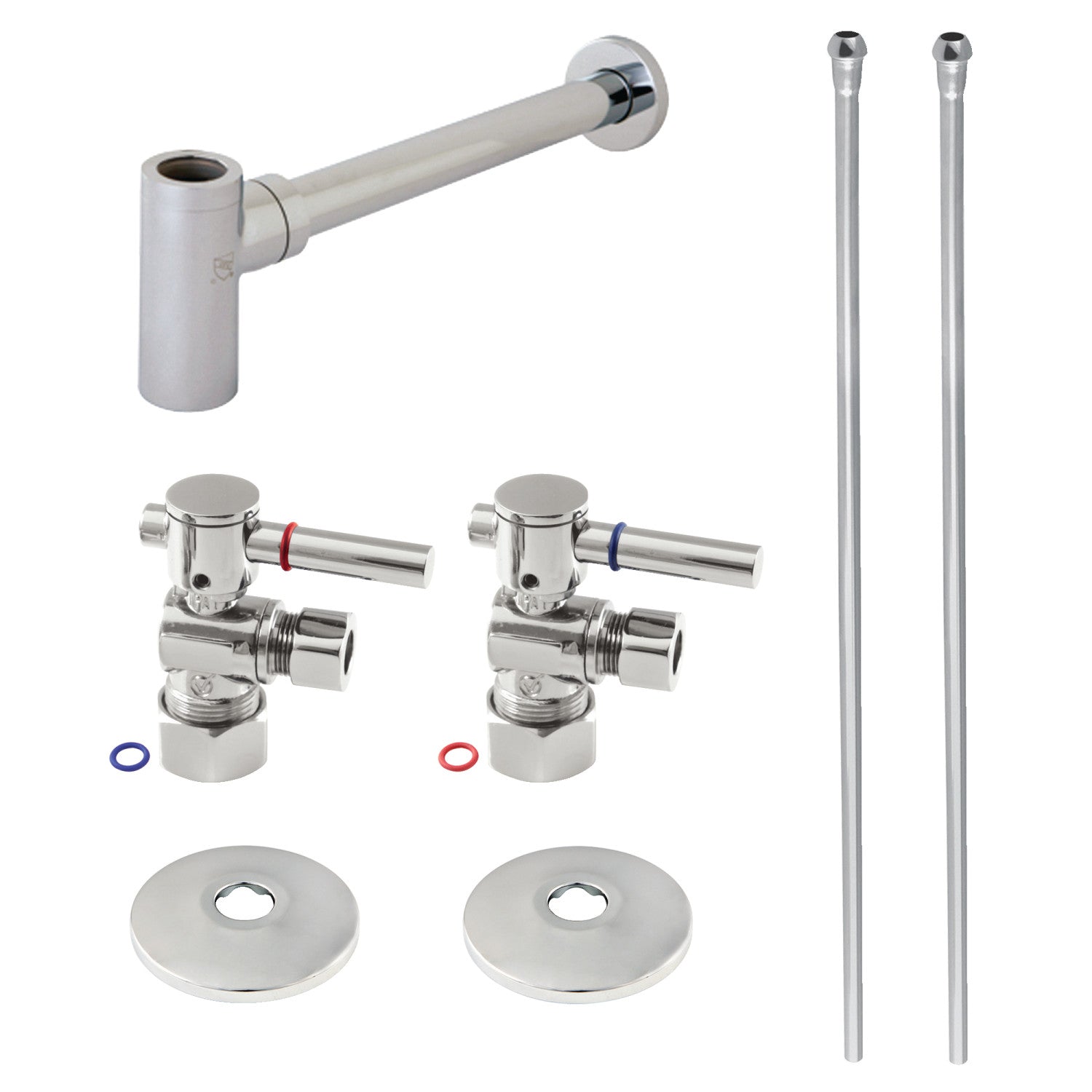 Kingston Sona CC53301DLLKB40 - Trimscape Modern Plumbing Sink Trim Kit with Bottle Trap, Polished Chrome