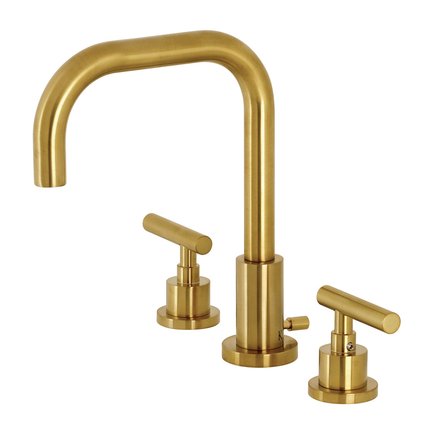 Kingston Sona FSC8933CML - Robinet de salle de bain à deux poignées 3 trous à montage sur table avec ouverture en laiton, laiton brossé