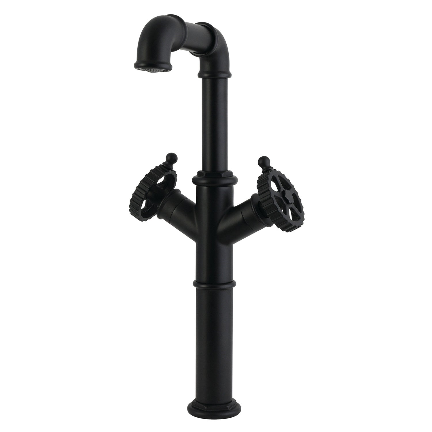 Kingston Fuller LS6600CG Robinet de bateau à deux poignées 1 trou, noir mat