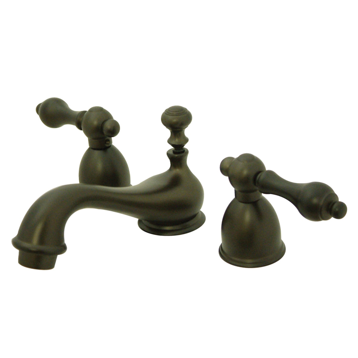 Kingston Heirloom KS3955AL - Robinet de salle de bains mini-épais avec couvercle en laiton, bronze frotté à l'huile