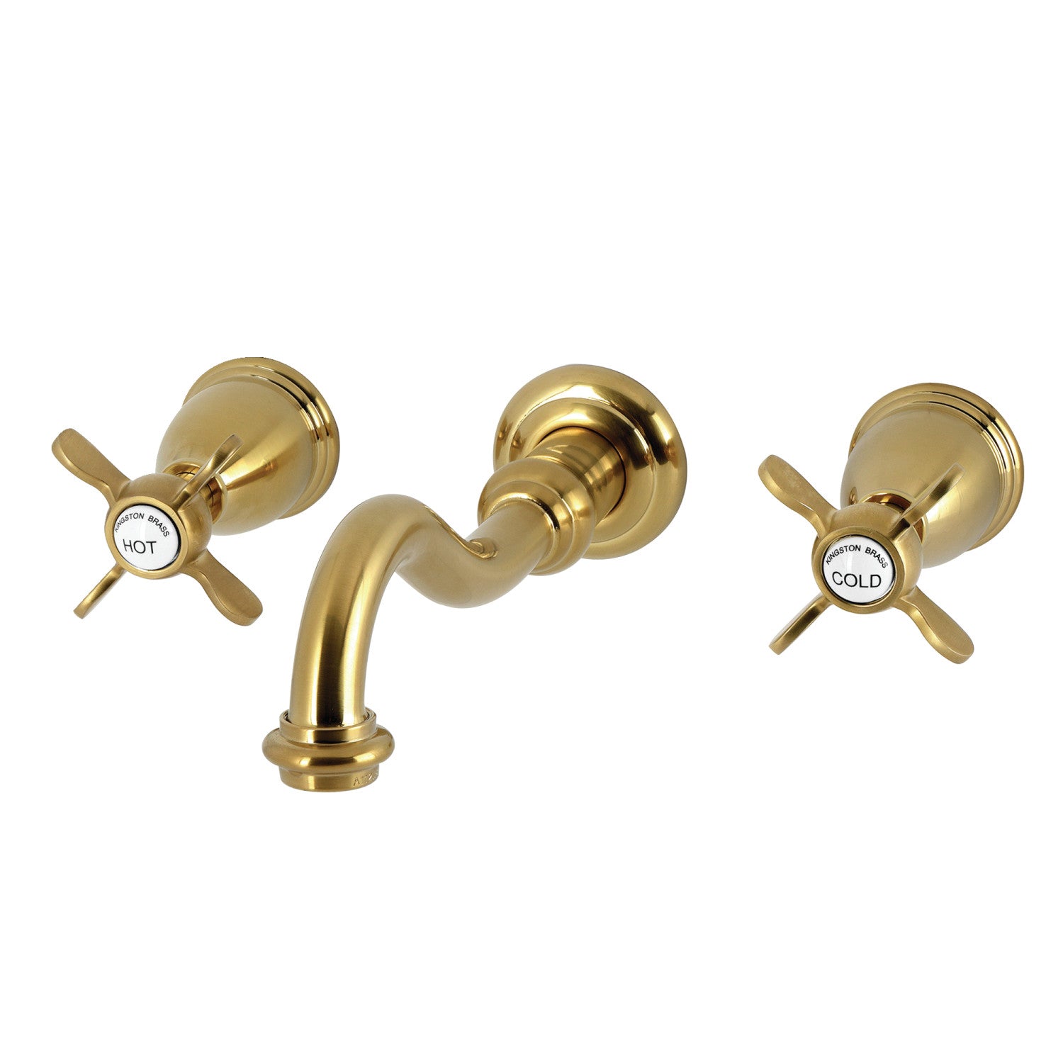 Kingston Heirloom KS3127BEX - Essex Double-Handle 3 trous Robinet de salle de bains mural, laiton brossé