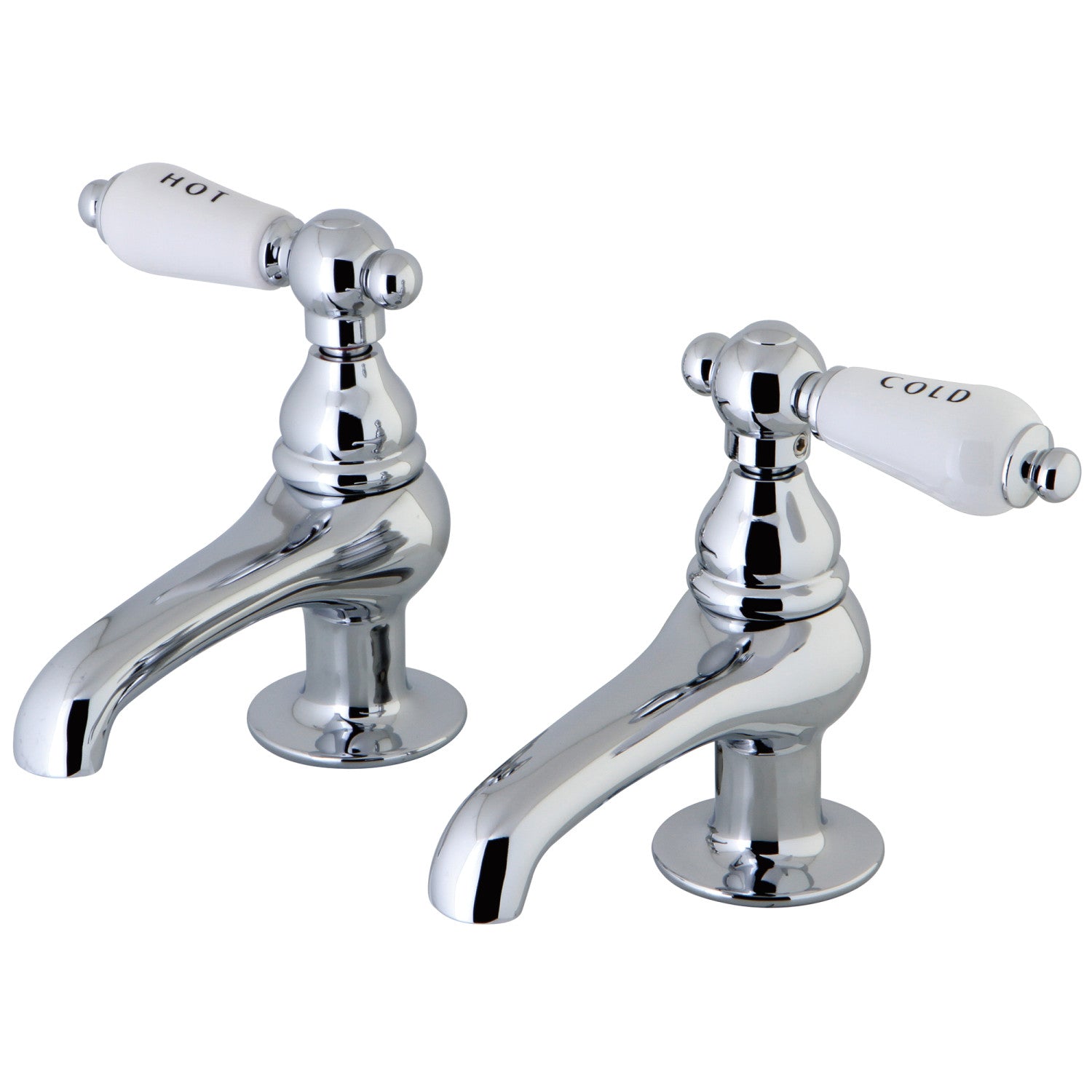Kingston Heirloom CC4L1 - Robinet de robinet de bassin à deux poignées Vintage, chrome poli