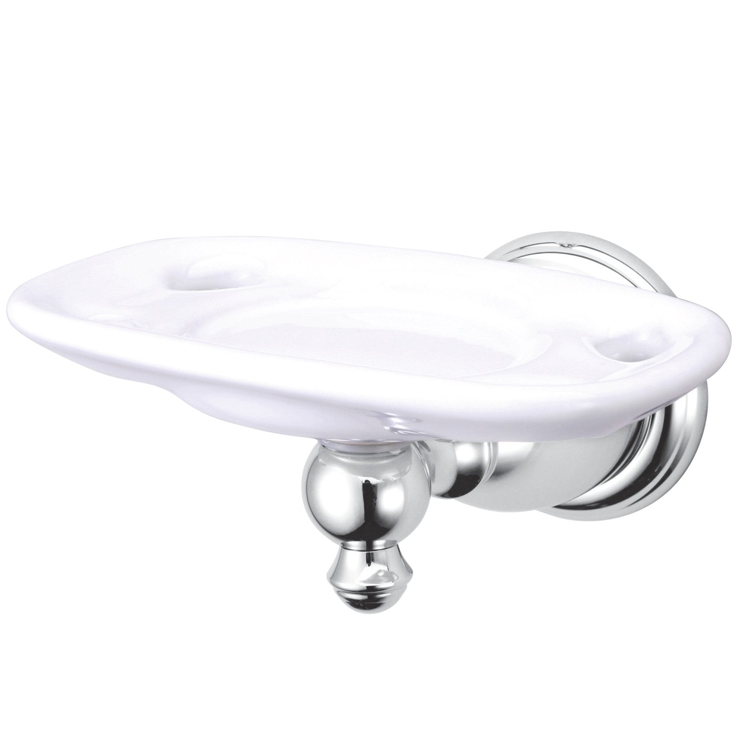 Kingston Heirloom BA7976C - Brosse à dents et support de gobelet vintage anglais, chrome poli