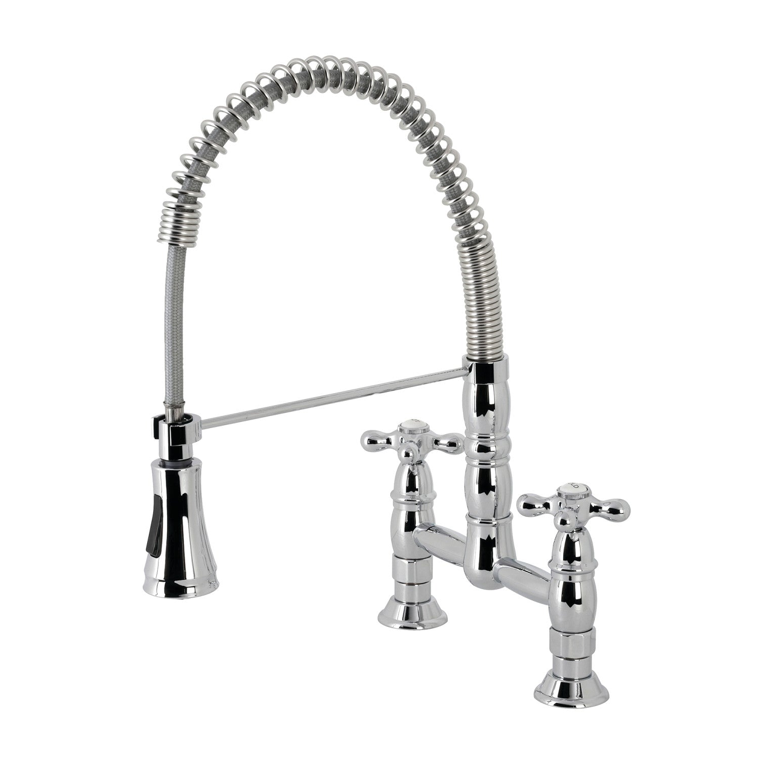 Kingston Tulare GS1271AX - Robinet de cuisine à double poignée Heritage 2 trous