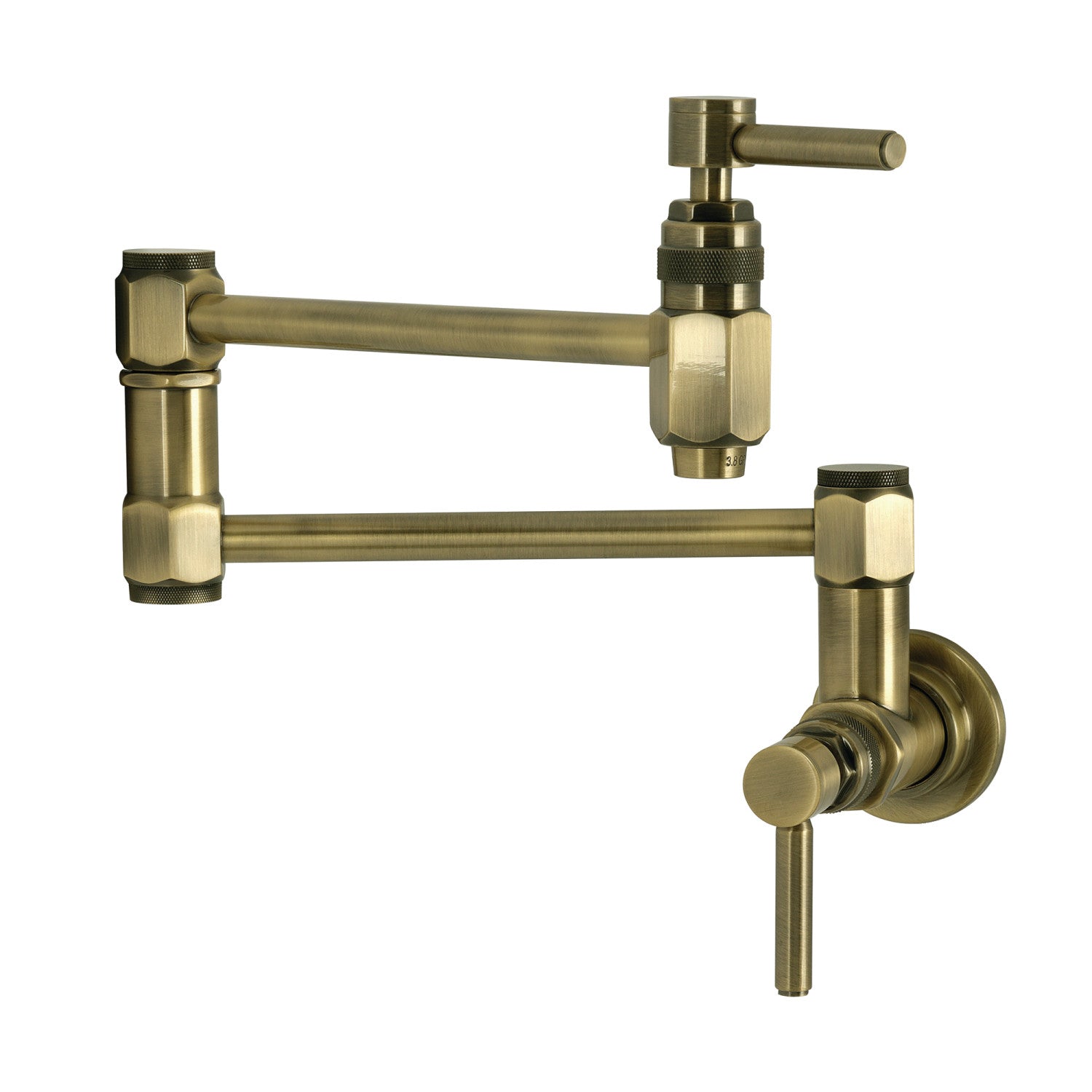 Kingston Sona KS5103DL - Robinet de remplissage de pot de montage mural Concord, laiton antique