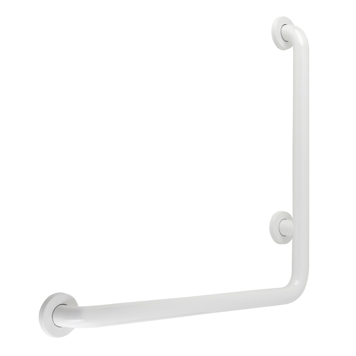 Kingston Tulare GBL1224CSLW - Made To Match 24-Inch x 24-Inch L-Shaped Stainless Steel ADA Grab Bar - Left Hand, White