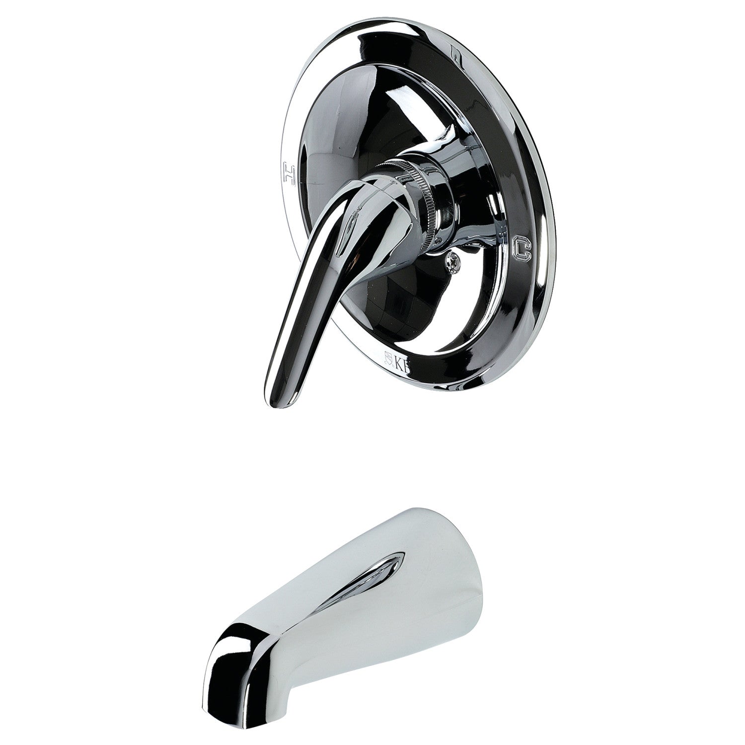 Kingston Tulare KB531LTO Robinet de baignoire à une poignée, chrome poli