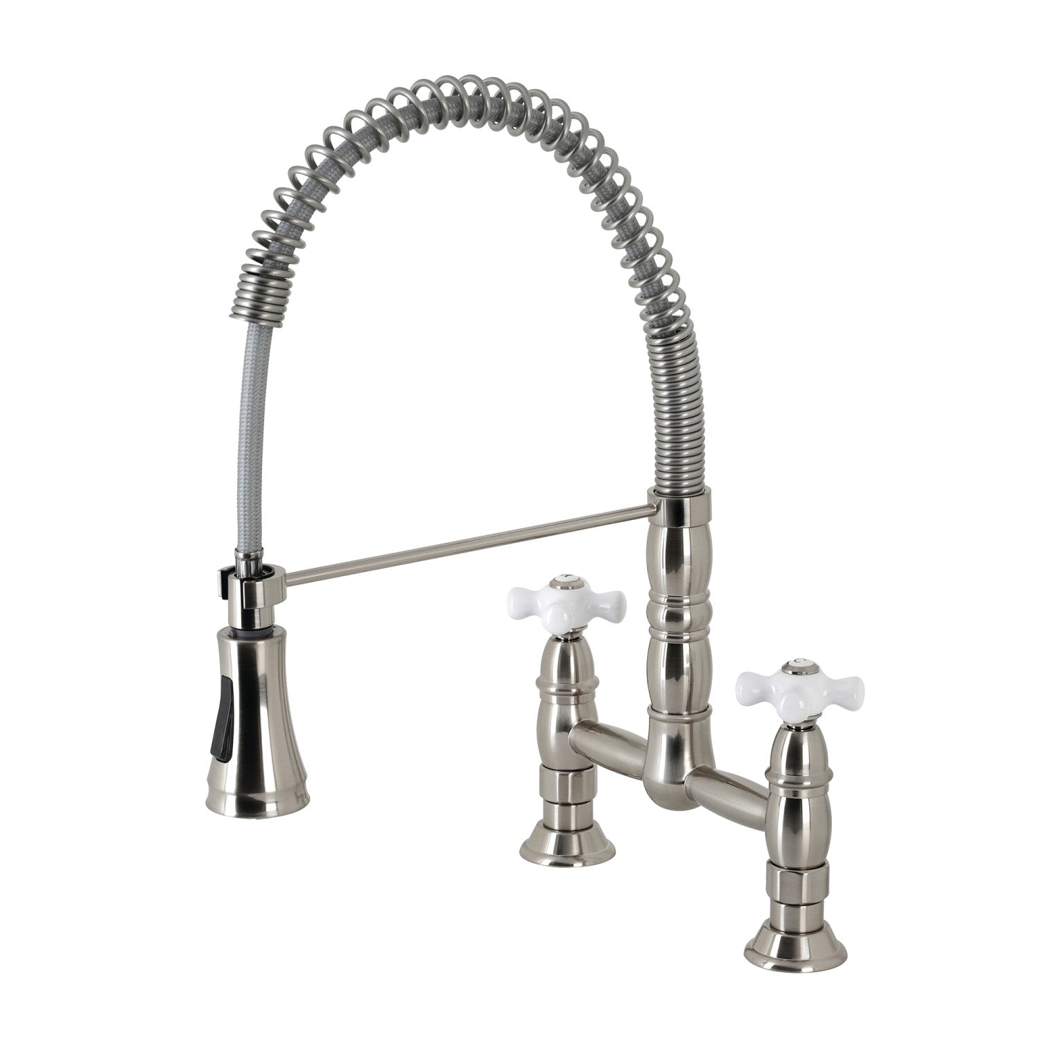 Kingston Tulare GS1278PX - Robinet de cuisine à double poignée Heritage 2 trous