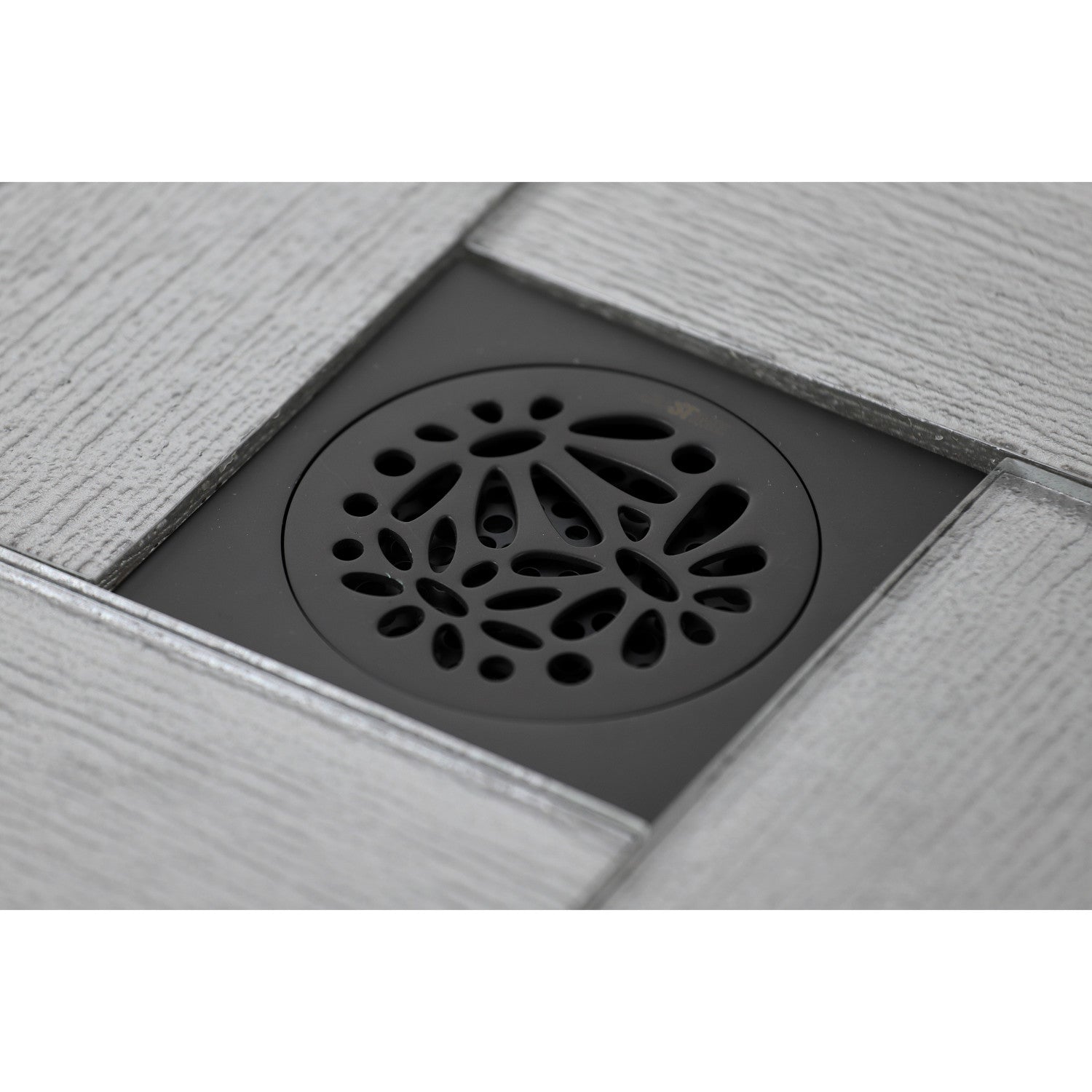 Kingston Watercourse BSF6360ORB 4-Inch Brass Square Grid Shower Drain with Hair Strainer, Oil Rubbed Bronze