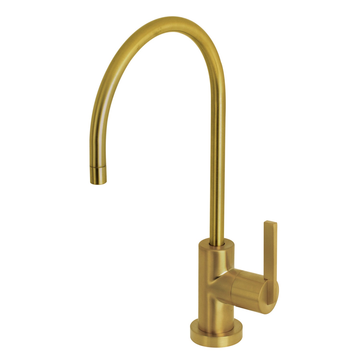 Kingston Sona KS8197CTL - Continental Single-Handle 1-Hole Deck Mount Water Filtration Faucet, Brushed Brass