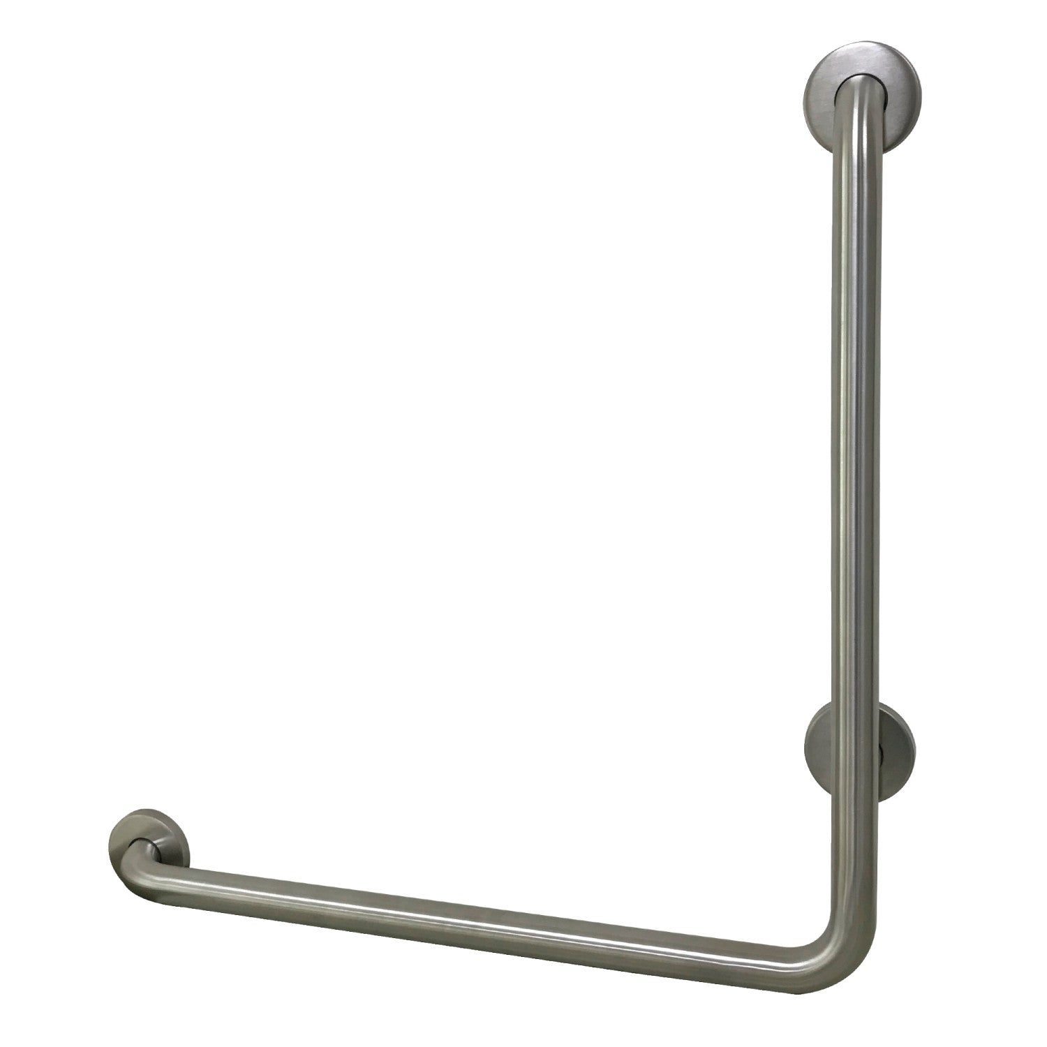 Kingston Tulare GBL1424CSL8 - Made To Match 24-Inch x 24-Inch L-Shaped Stainless Steel ADA Grab Bar - Left Hand, Brushed Nickel