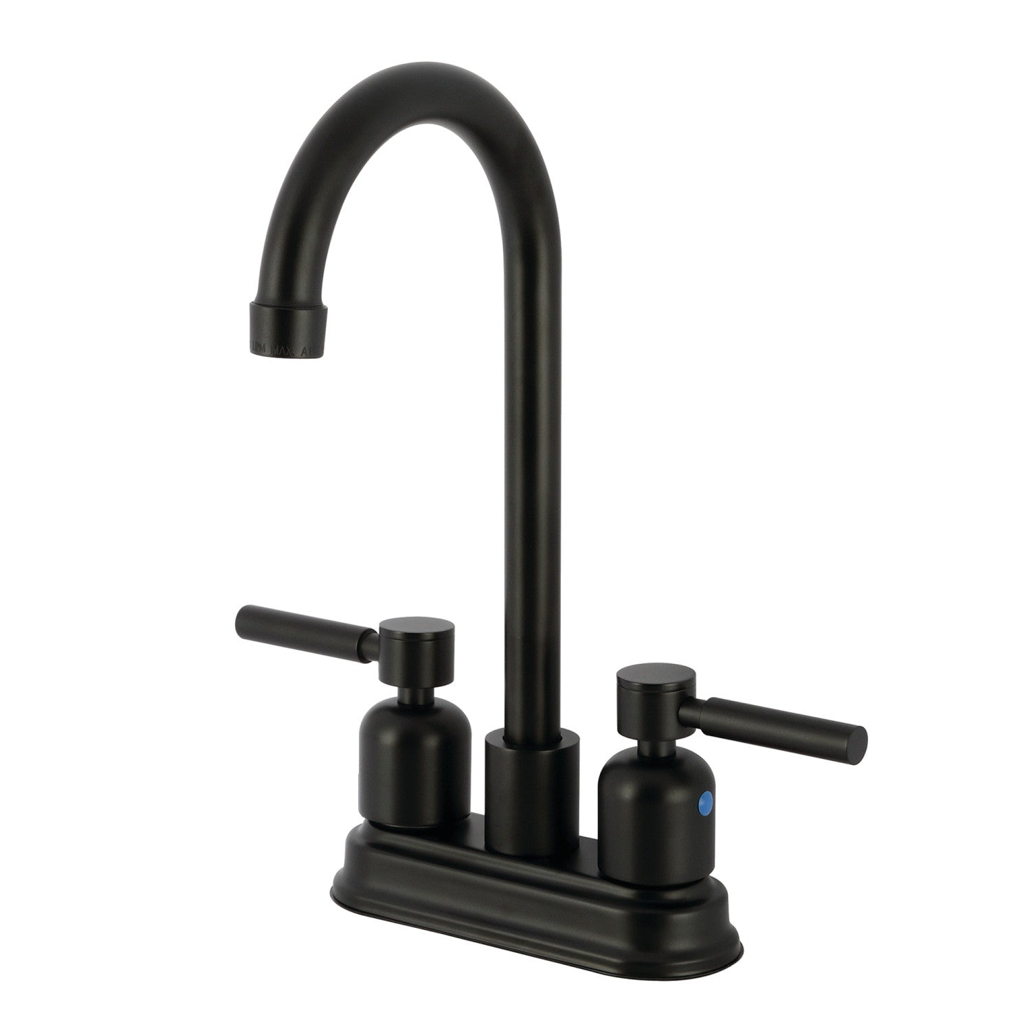 Kingston Tulare KB8490DL - Robinet de bar à deux poignées Concord 2 trous, noir mat