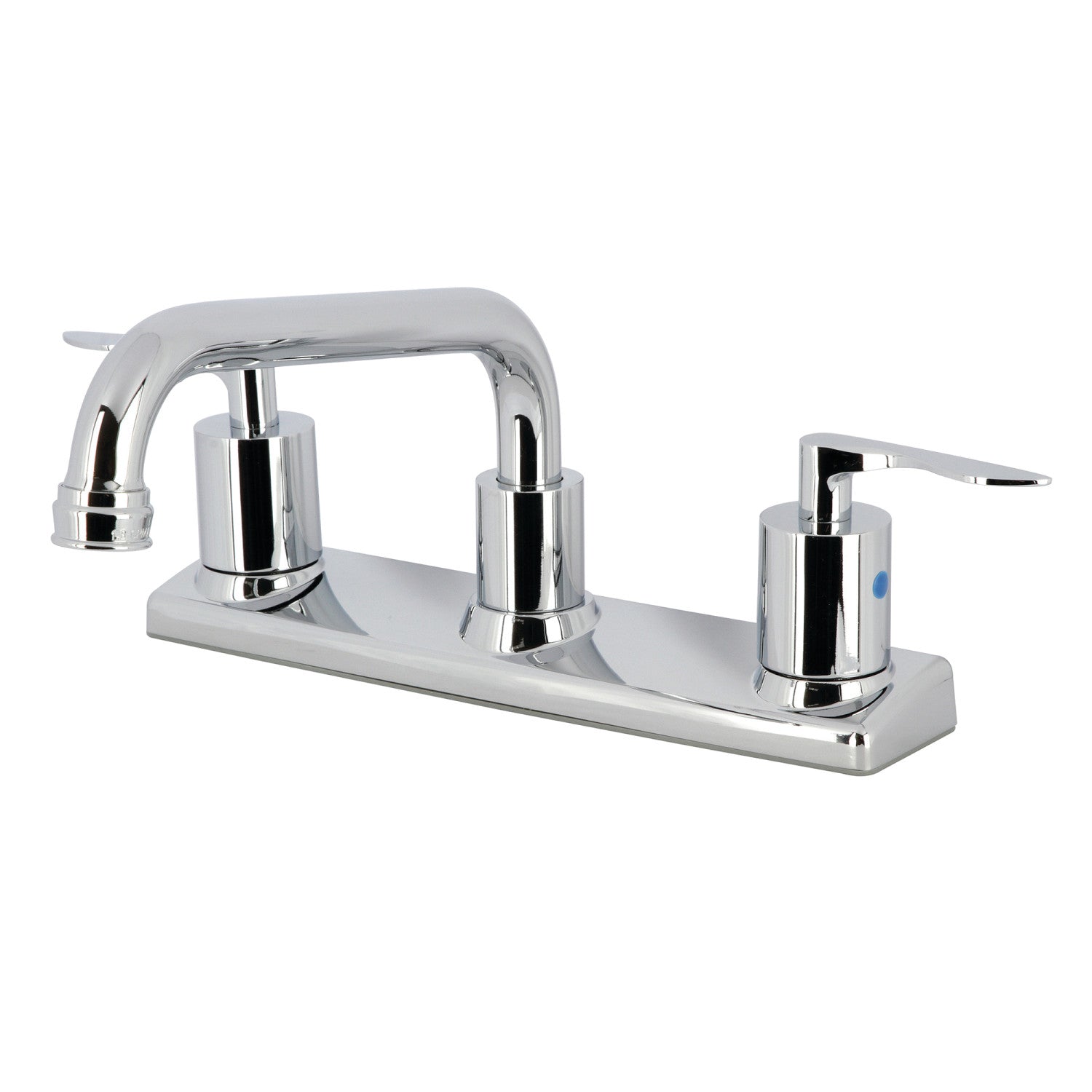 Kingston Tulare FB2131SVL - Serena Robinet de cuisine à deux poignées 2 trous 8", chrome poli