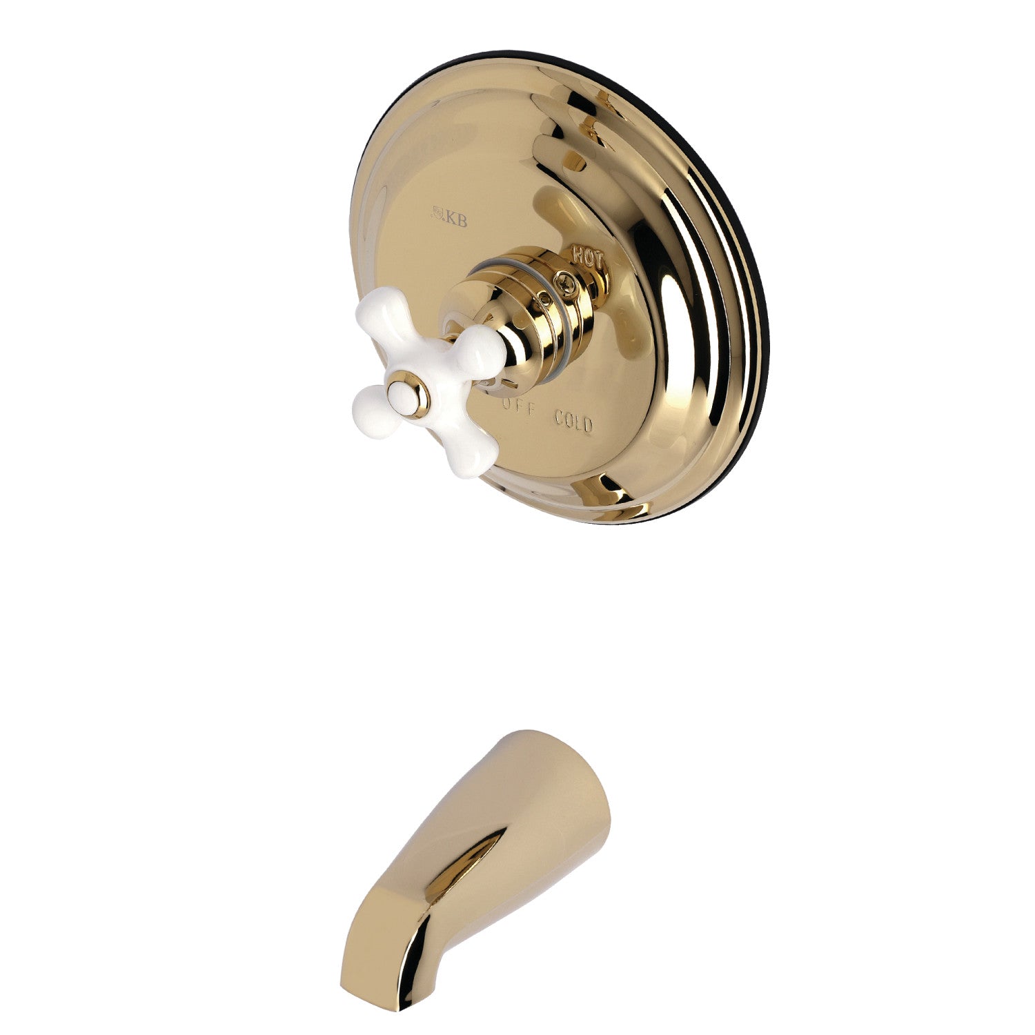 Kingston Heirloom KB3632PXTO - Robinet de baignoire à une poignée, laiton poli
