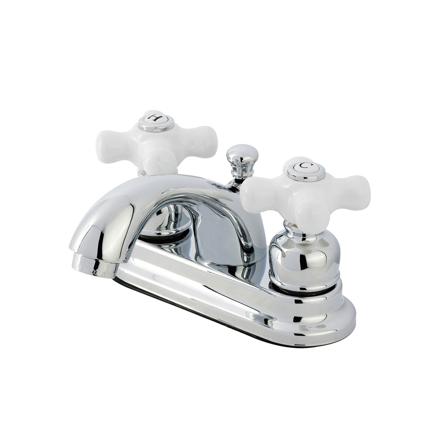 Kingston Heirloom KB2601PX - Vintage Double-Handle 3 trous montage sur plage 4-Inch Centerset Robinet de salle de bains avec drain à tirette, Chrome poli