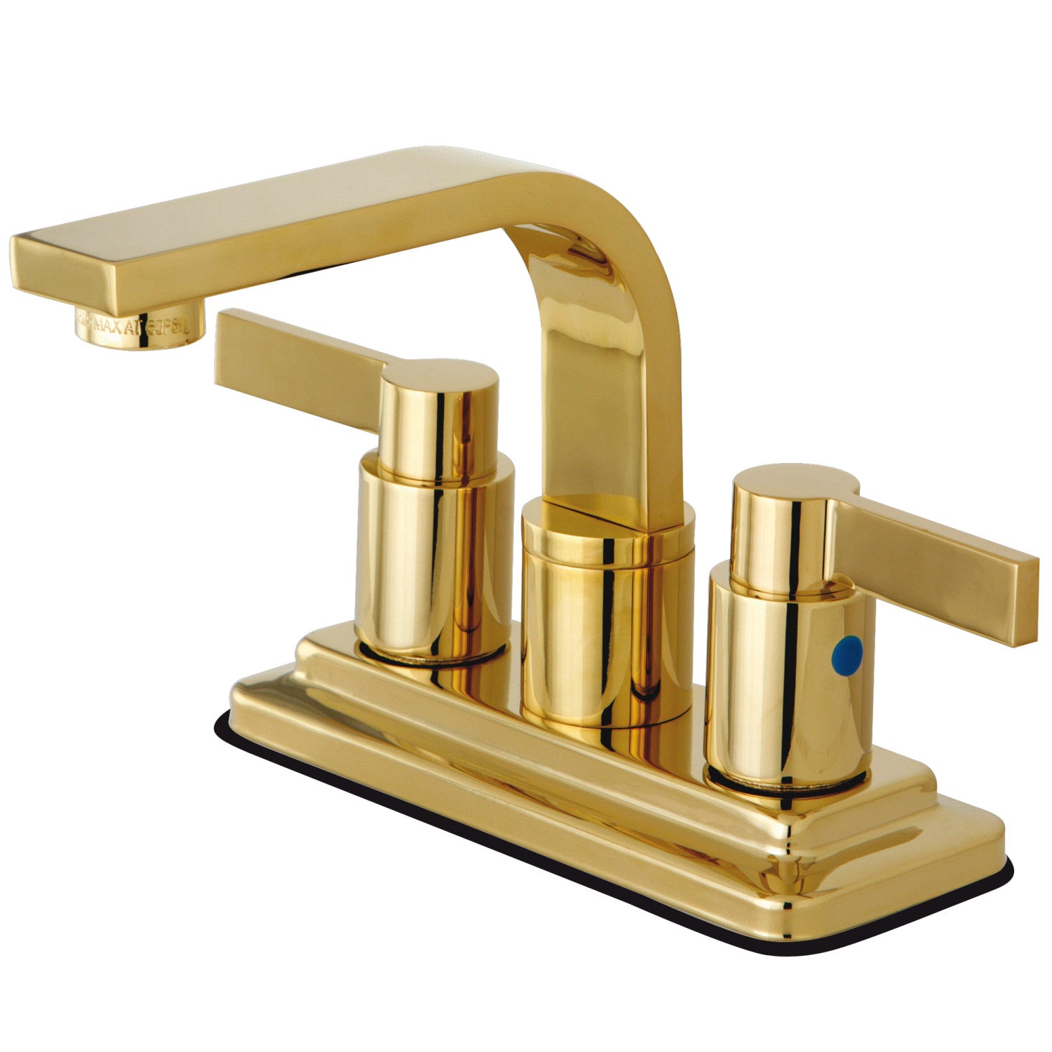 Kingston Sona KB8462NDL - NuvoFusion Double-Handle 3 trous montage sur plage 4-Inch Centerset Robinet de salle de bains avec Push-Up à tirette, laiton poli