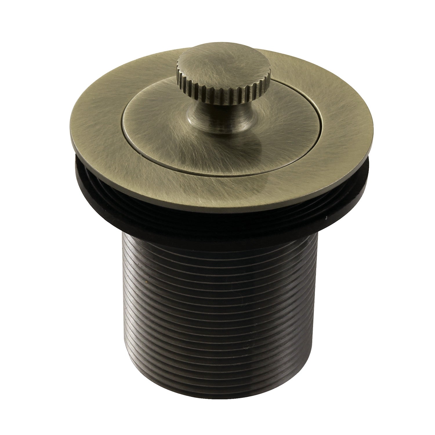 Kingston Heirloom DLT20AB - Made To Match 1-1/2-Inch Lift and Turn Tub Drain with 2-Inch Body Thread, Antique Brass