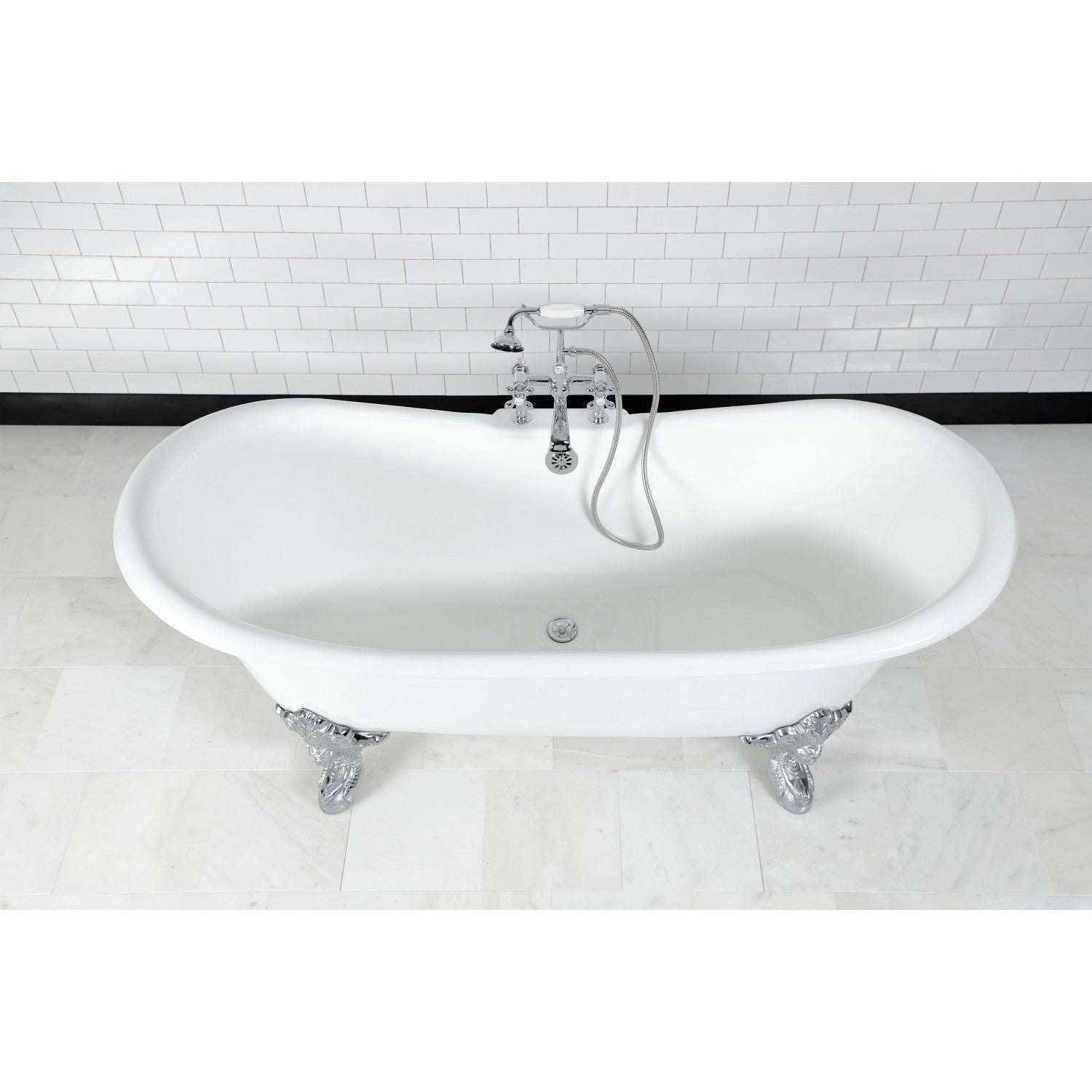 Kingston Heirloom CC2081 - Vintage Brass Lift and Turn Tub Waste and Overflow, Polished Chrome