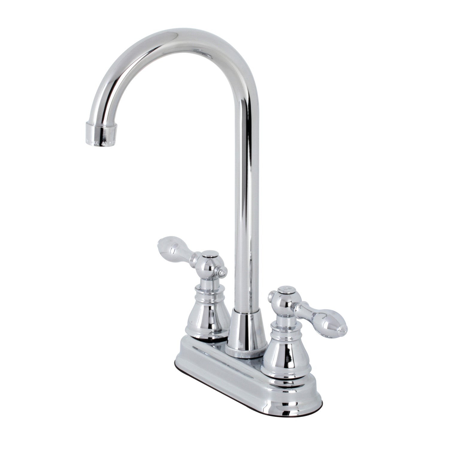 Kingston Tulare KB491ACL - Robinet de bar à deux poignées classique américain 2 trous, chrome poli