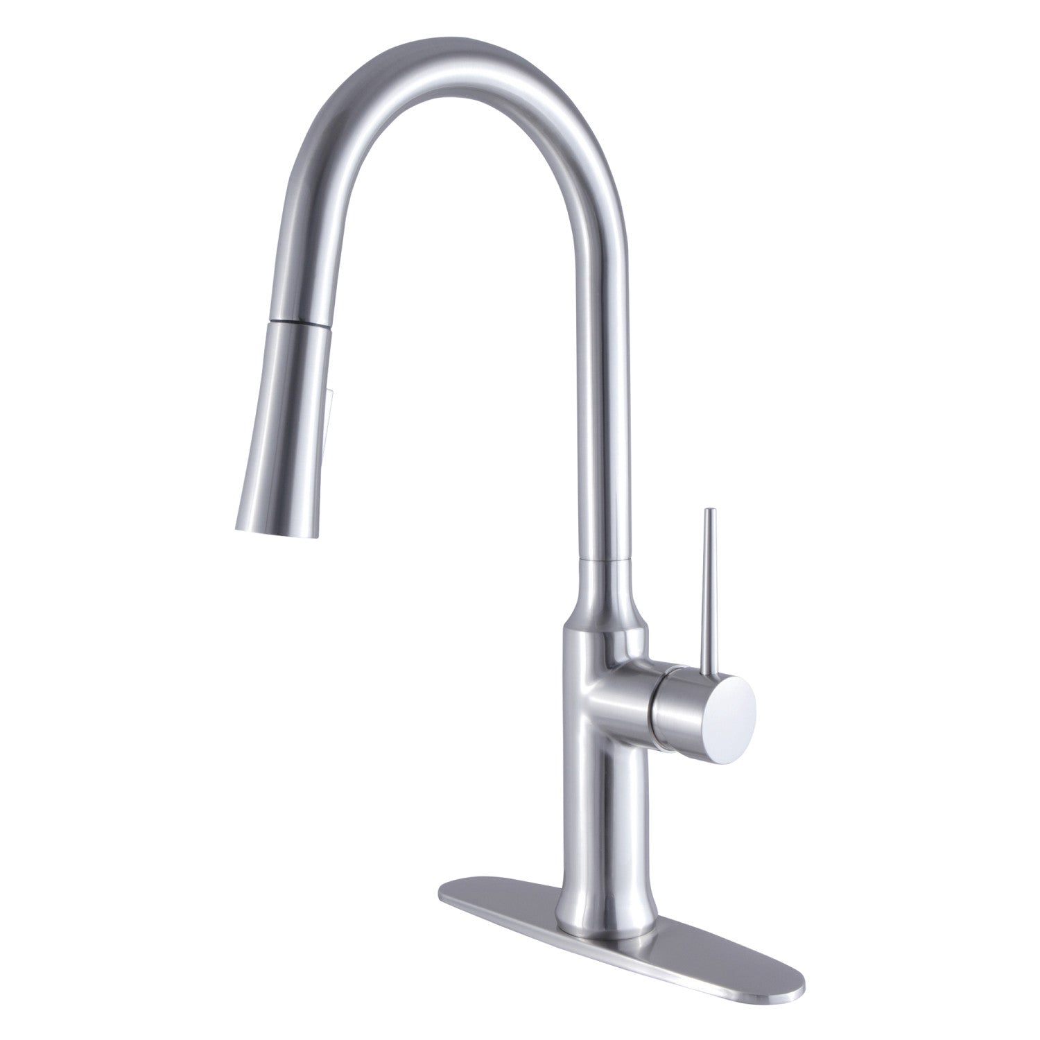 Kingston Sona LS2728NYL - Robinet de cuisine à une poignée New York, Nickel brossé
