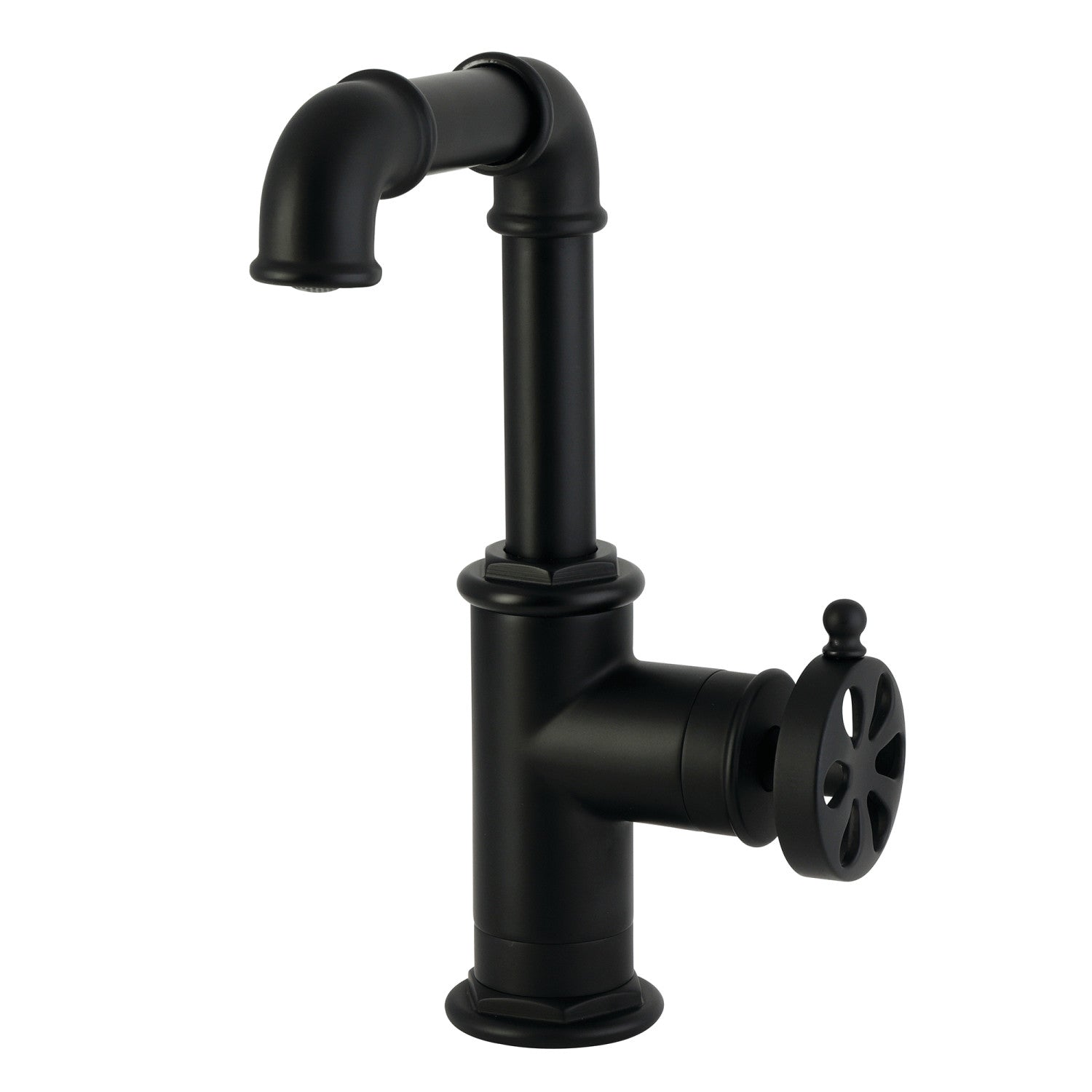 Kingston Belknap LS6000RX Robinet de salle de bains à une poignée 1 trou avec bonde à tirette, noir mat