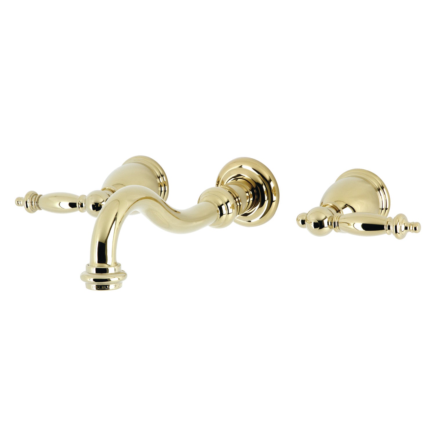 Kingston Heirloom KS3122TL - Robinet de salle de bains à double poignée Templeton 3 trous, laiton poli