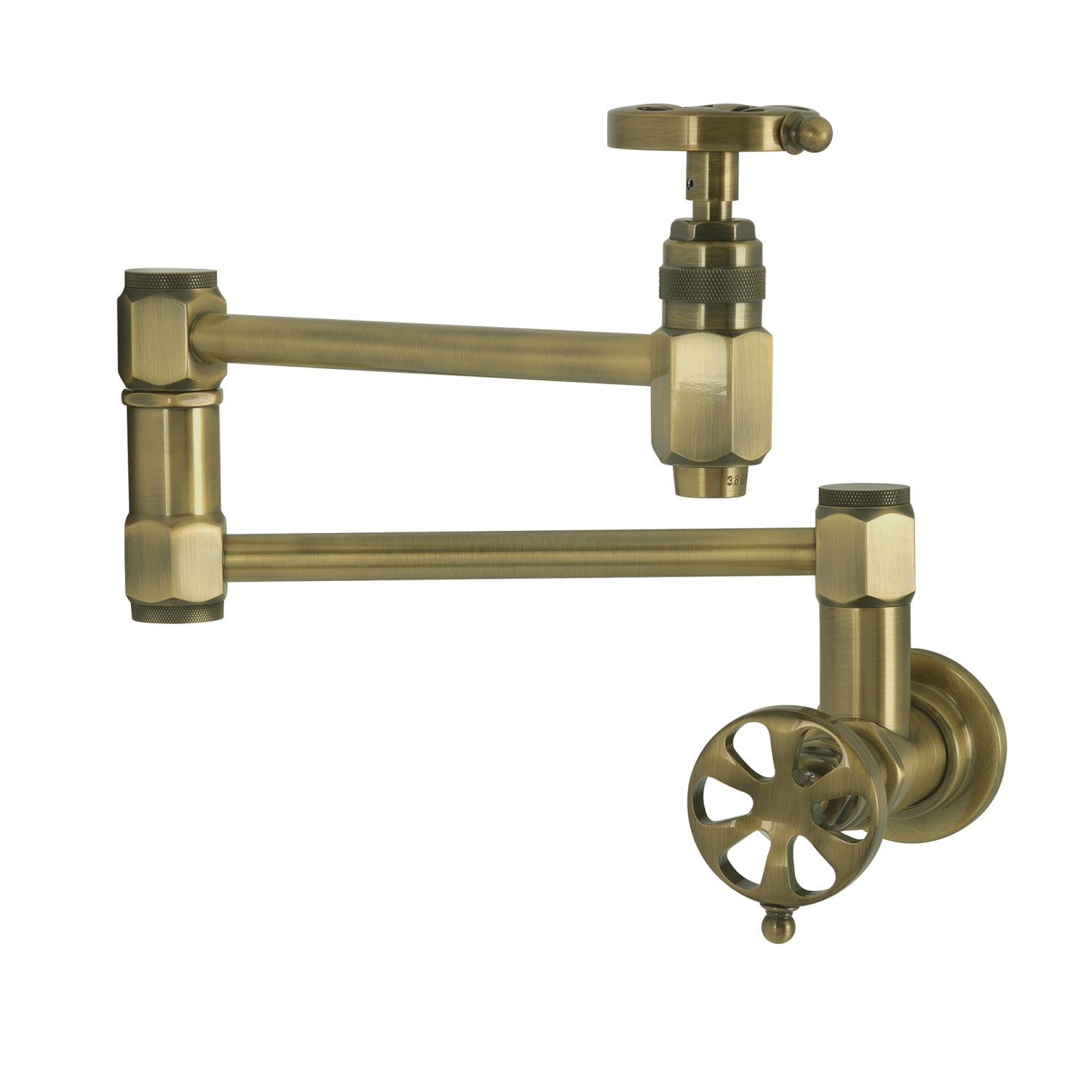 Kingston Sona KS5103RX - Robinet de remplissage de pot de montage mural Belknap, laiton antique
