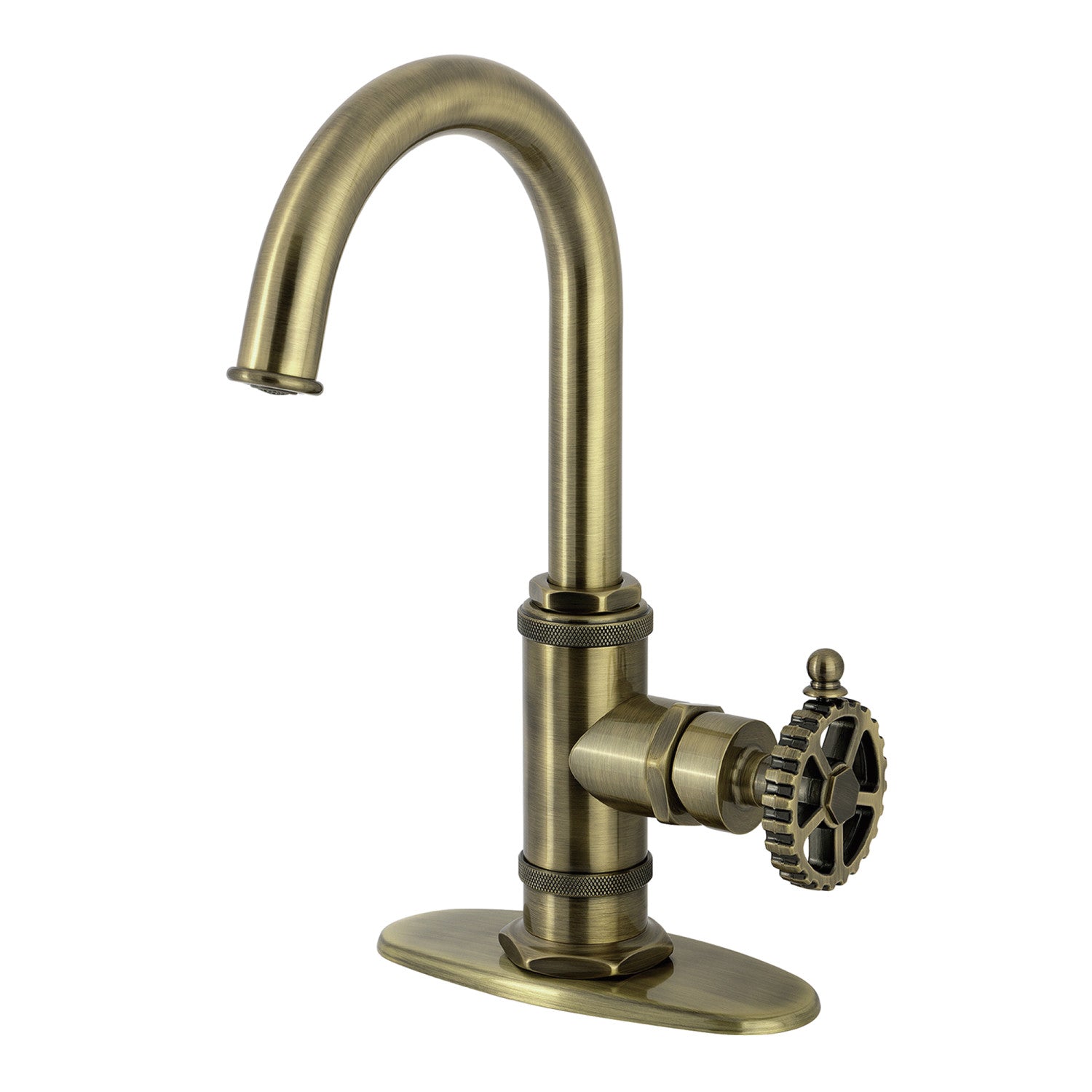 Kingston Sona KSD8503CG - Robinet de bar à une poignée Fuller 1 trou, laiton antique