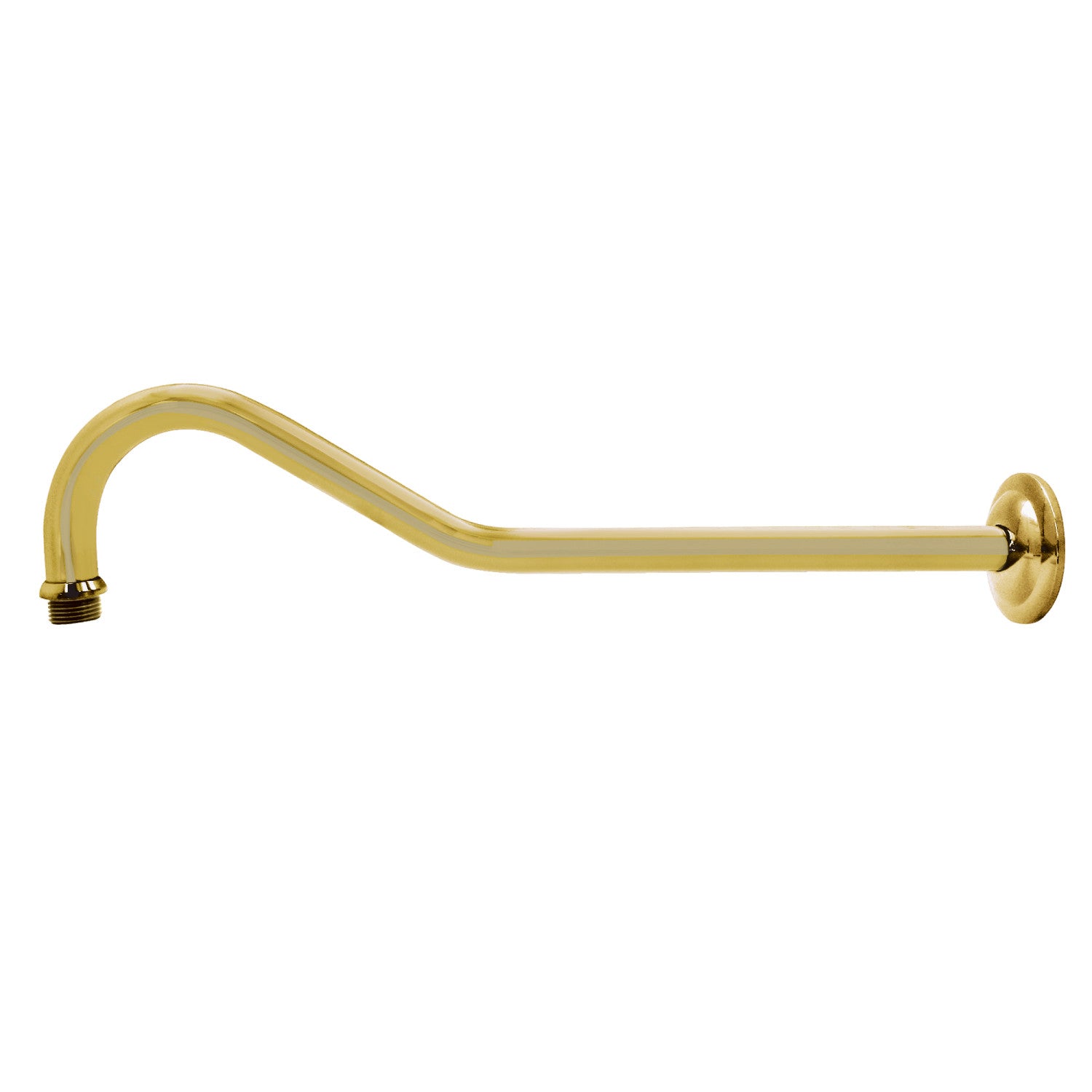 Kingston Restauration K117C2 17-Inch Rain Drop Shower Arm avec bride ronde, laiton poli