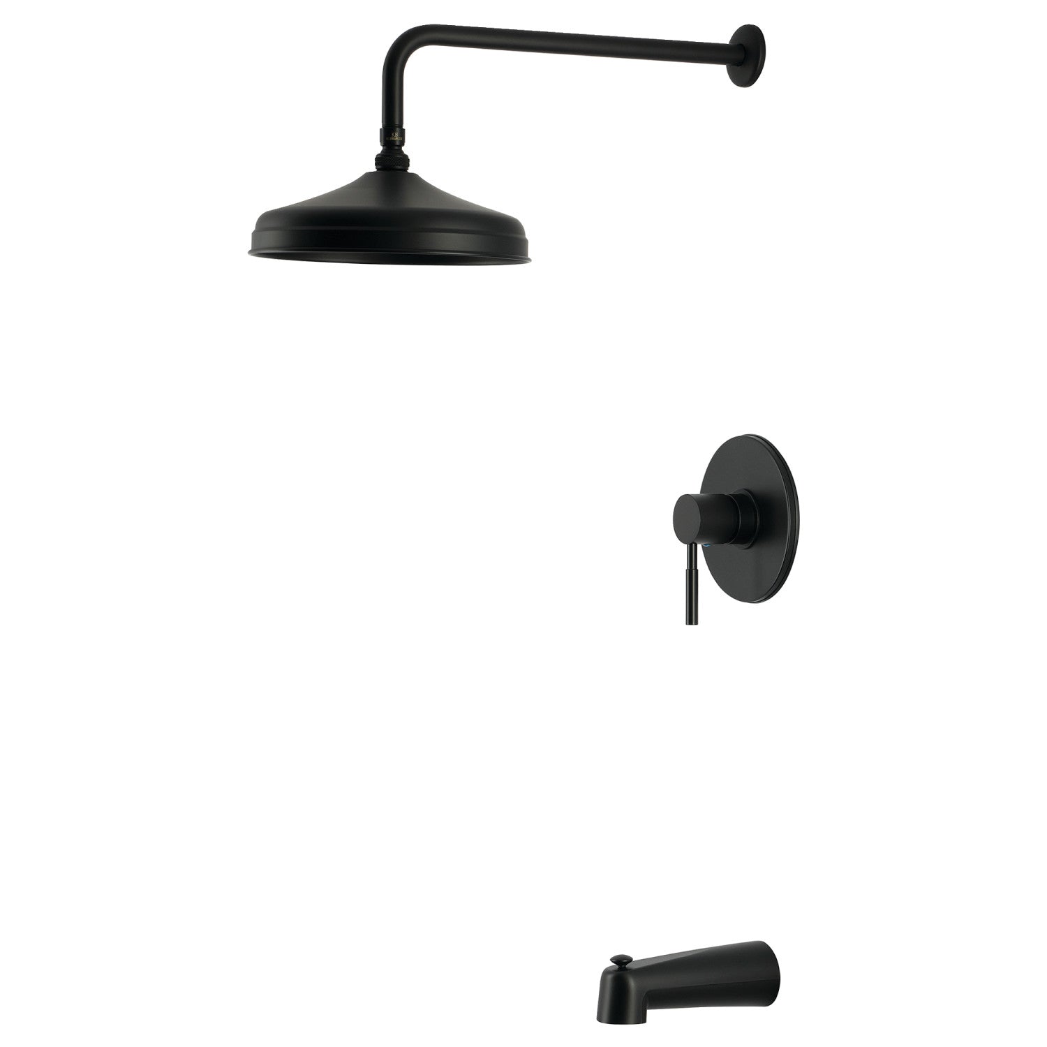 Kingston Concord KB2690DLT Single-Handle Pressure Balanced Tub and Shower Faucet, Matte Black