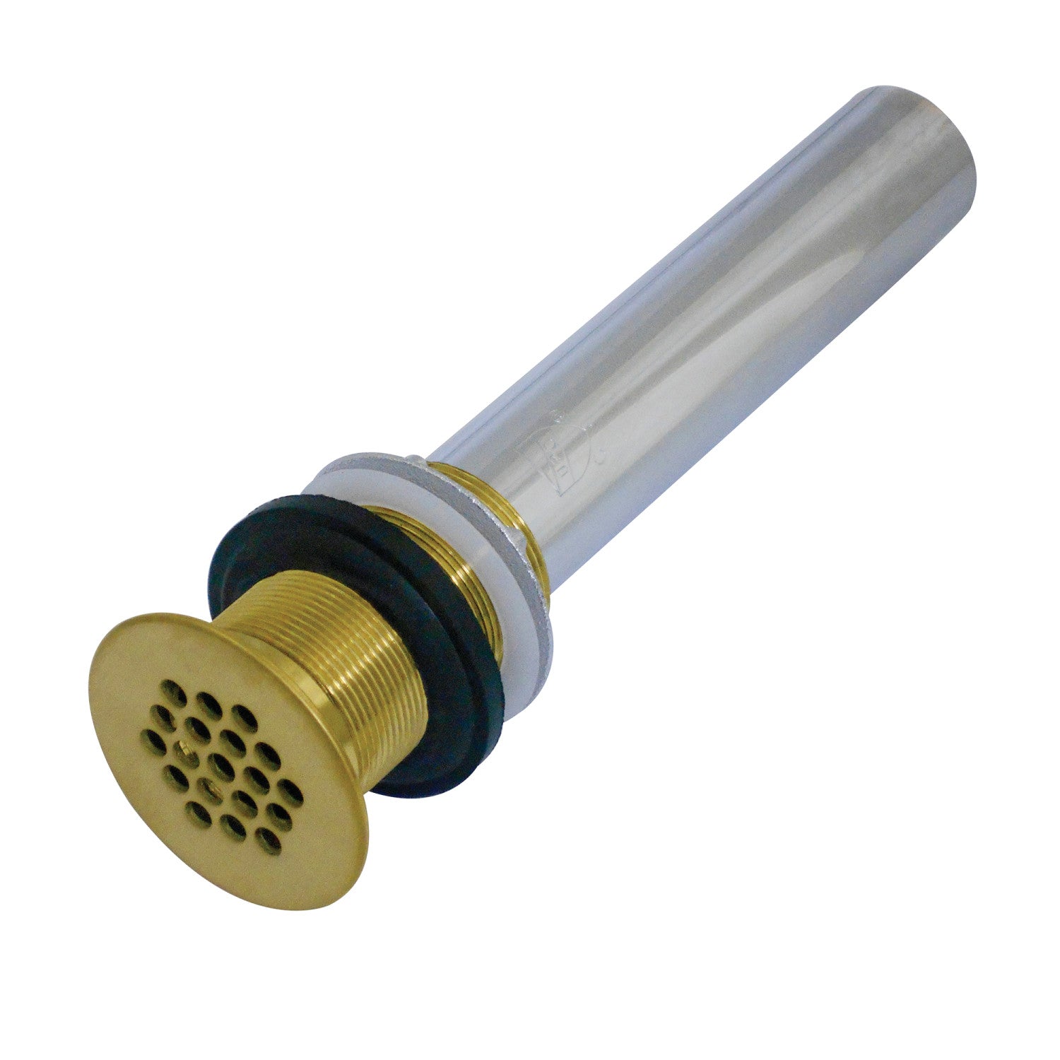 Kingston Trimscape KB4007 Brass Grid Bathroom Sink Drain without Overflow, 17 Gauge, Brushed Brass