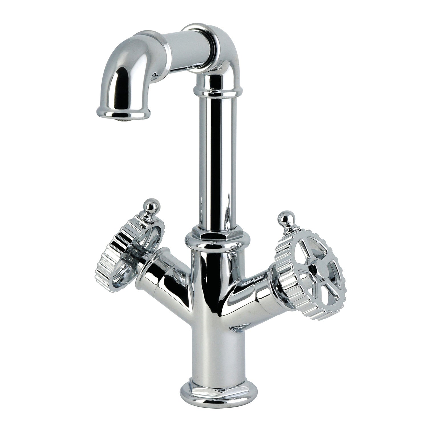 Kingston Fuller LS6301CG Robinet de salle de bains à deux poignées 1 trou avec bonde à tirette, chrome poli
