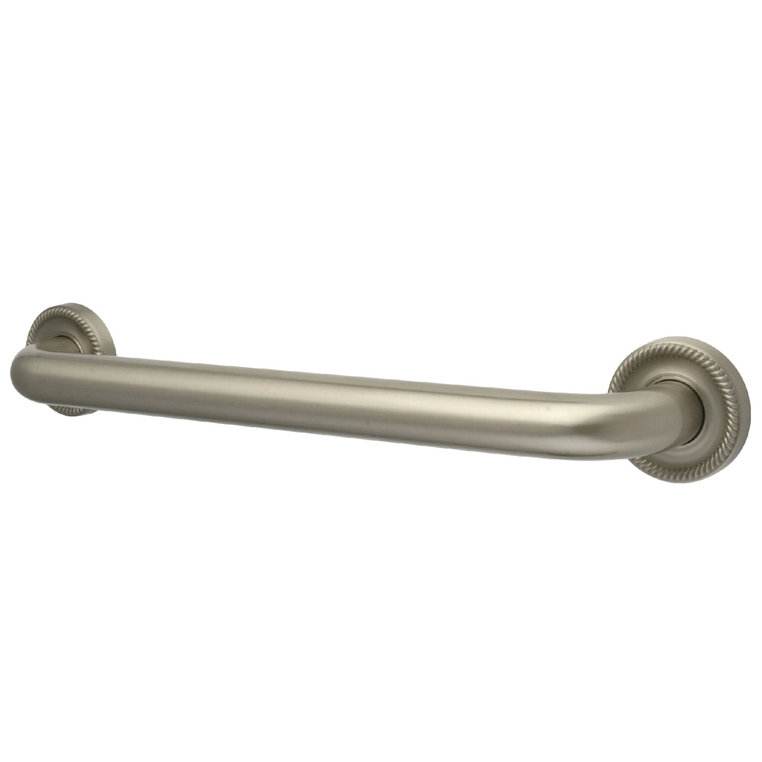Kingston Heirloom DR914128 - Camelon 12-Inch x 1-1/4-Inch O.D. Brass Decorative Grab Bar, Brushed Nickel