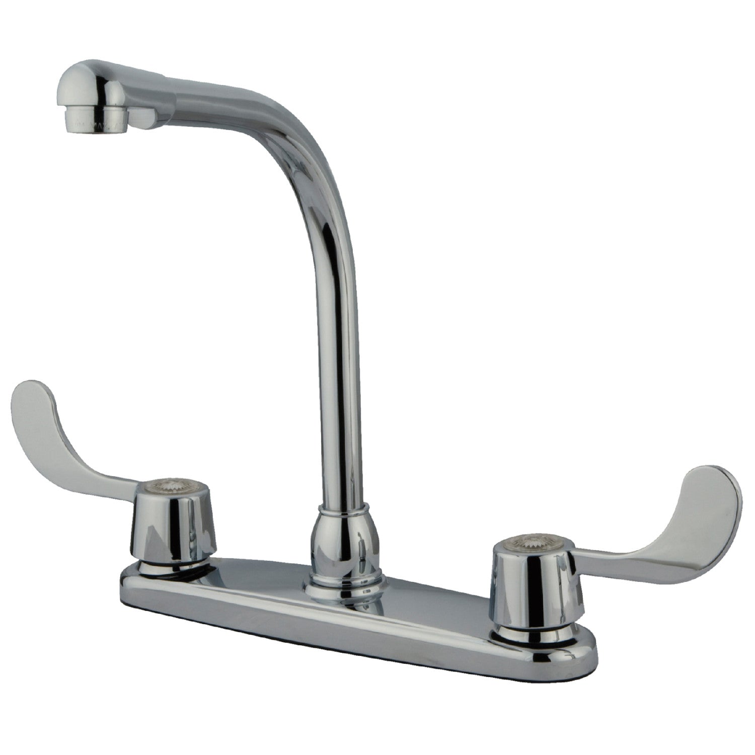 Kingston KB761 Robinet de cuisine central à deux poignées 2 trous 8, chrome poli