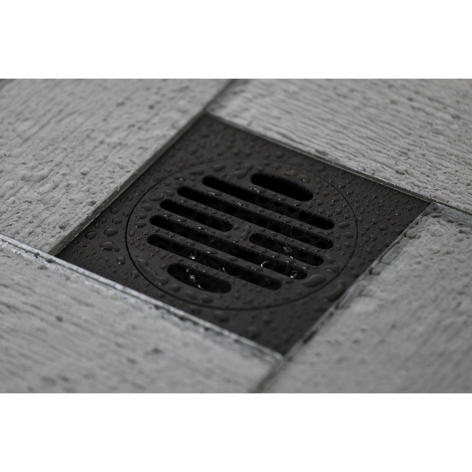 Kingston Watercourse BSF4262ORB 4-Inch Brass Square Grid Shower Drain with Hair Strainer, Oil Rubbed Bronze