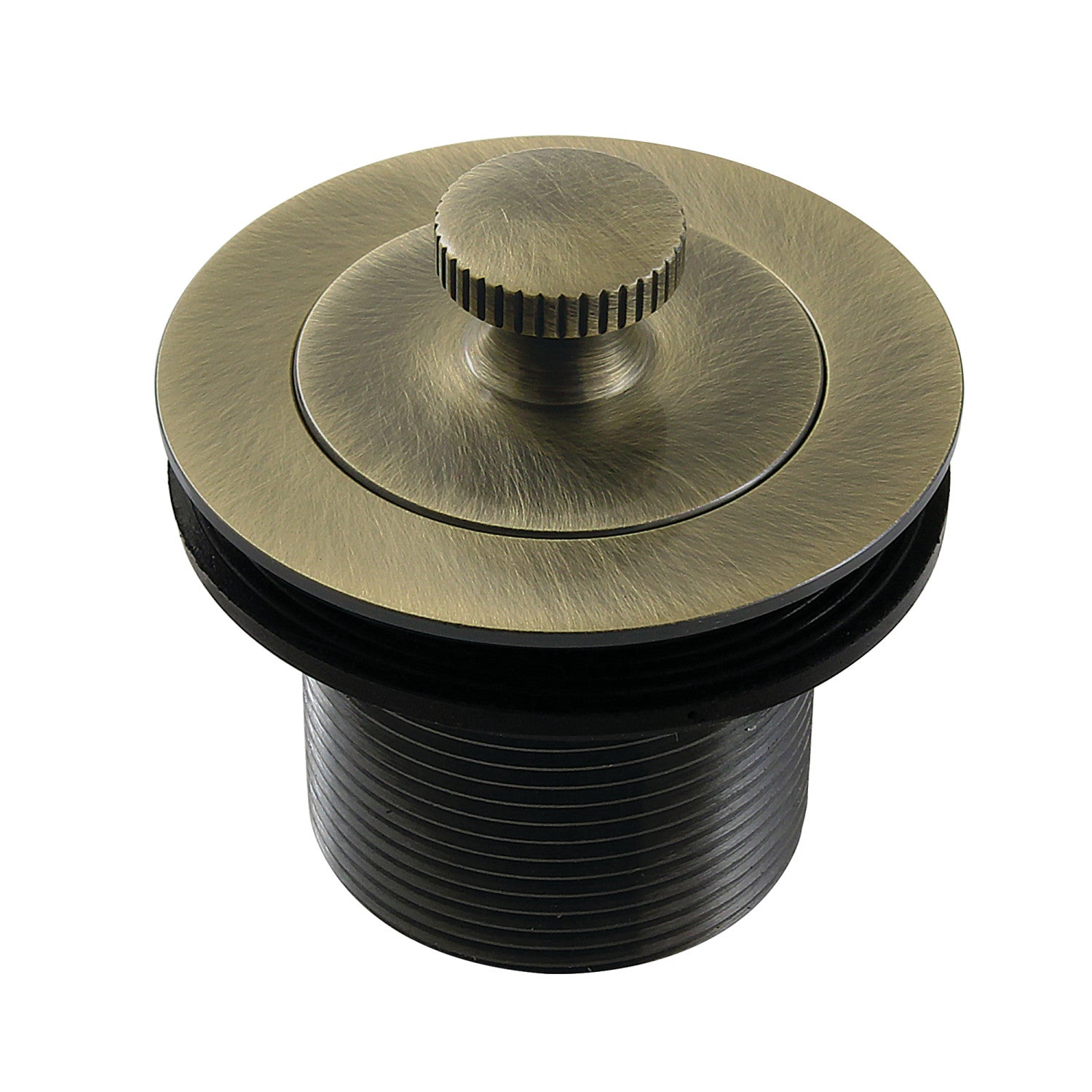 Kingston Heirloom DLT15AB - Made To Match 1-1/2-Inch Lift and Turn Tub Drain with 1-1/2-Inch Body Thread, Antique Brass