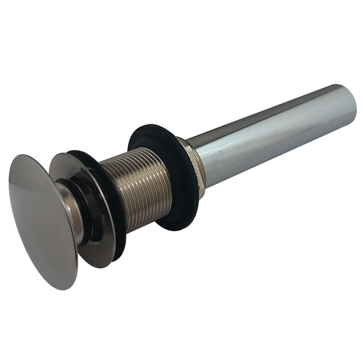 Kingston Sona EV7008 - Trimscape Brass Push Pop-Up Bathroom Sink Drain without Overflow, 22 Gauge, Brushed Nickel