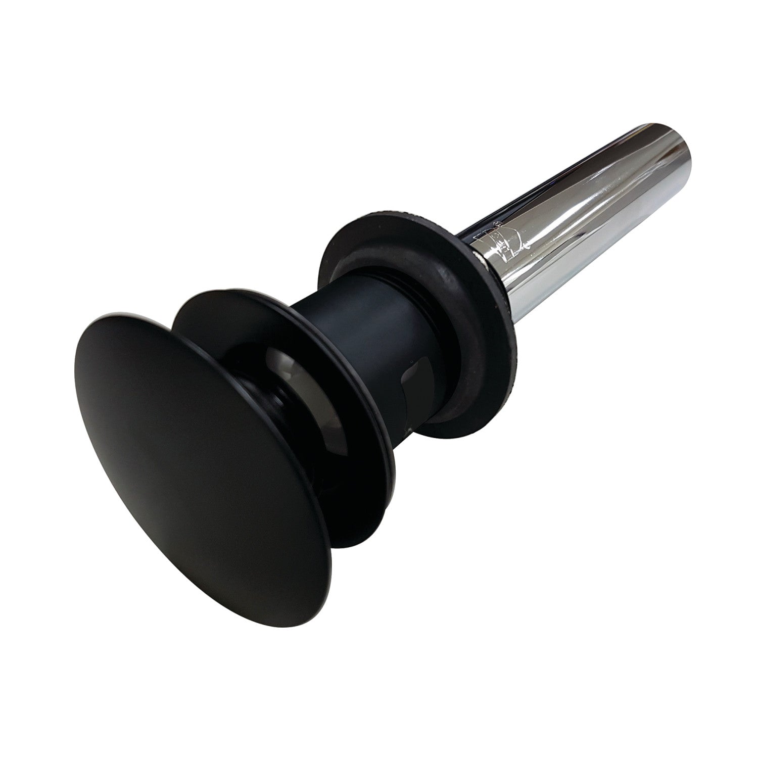 Kingston Sona EV6000MB - Trimscape Brass Push Pop-Up Bathroom Sink Drain with Overflow, 22 Gauge, Matte Black