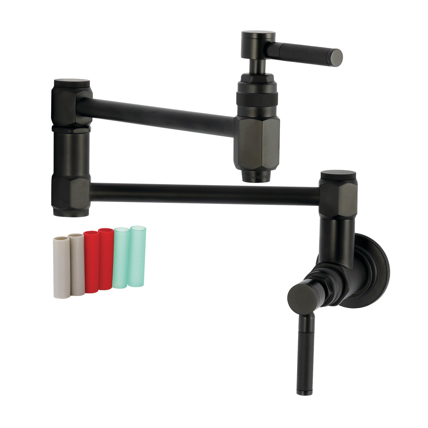 Kingston Sona KS5100DKL - Robinet de remplissage de pot de montage mural Kaiser 1 trou, noir mat