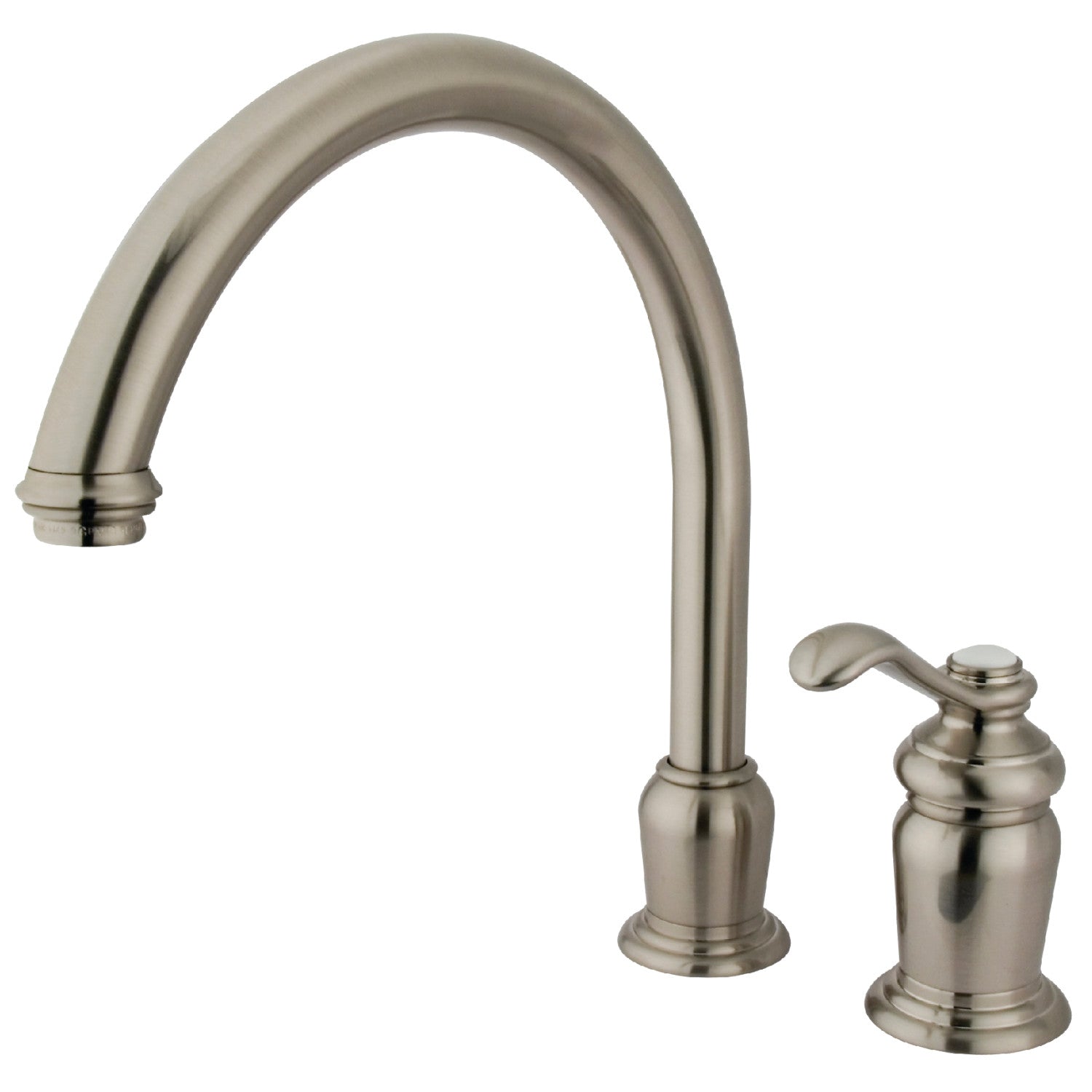Kingston Templeton KS7828TLLS Robinet de cuisine à une poignée 2 trous, Nickel brossé