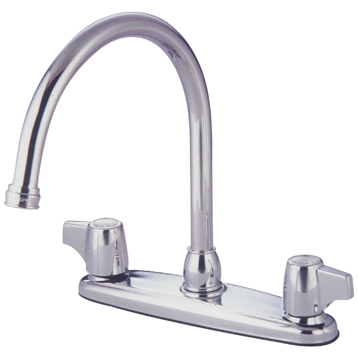 Kingston Tulare KB771 Robinet de cuisine central à deux poignées 2 trous 8, chrome poli