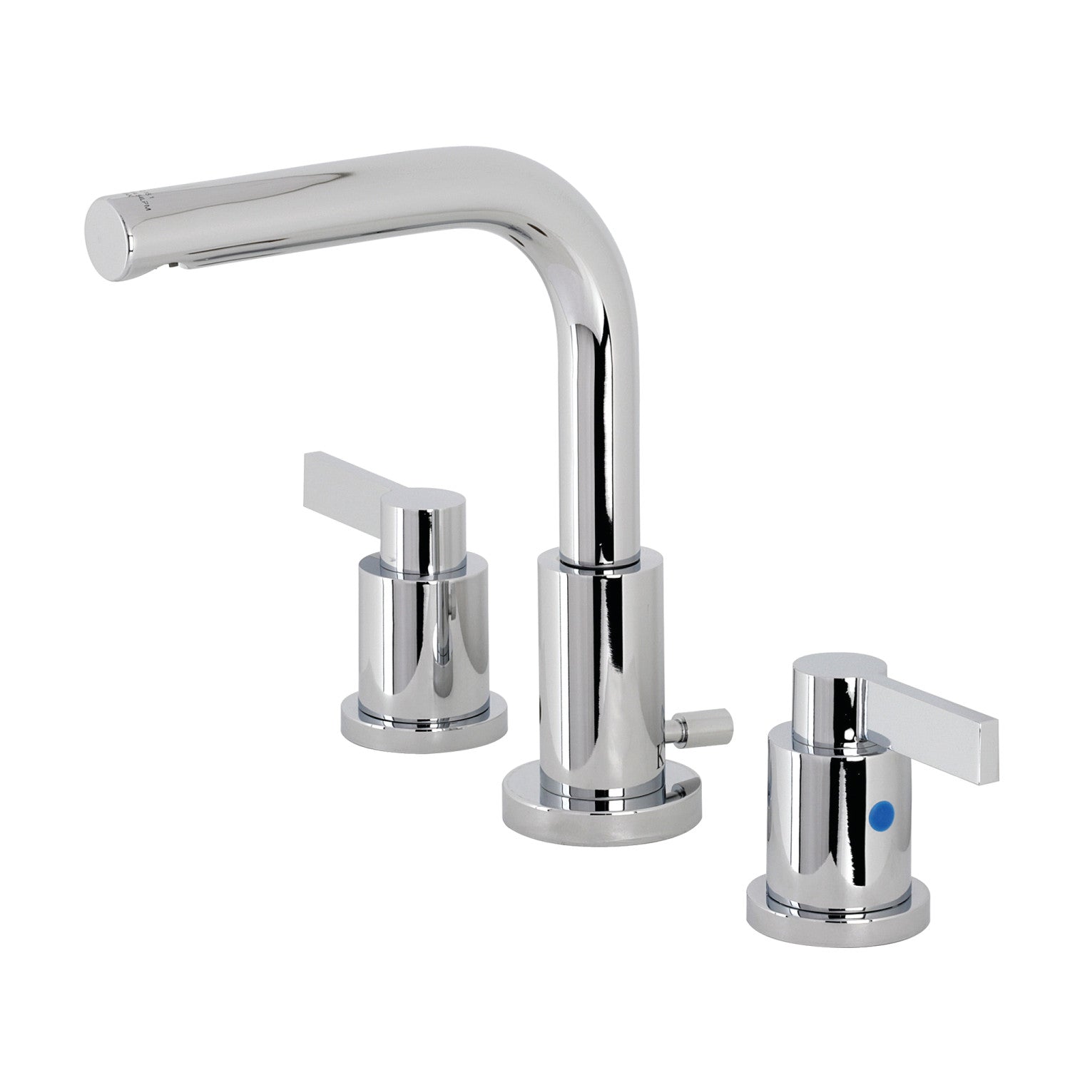 Kingston Sona FSC8951NDL - NuvoFusion Robinet de salle de bain à deux poignées 3 trous Robinet de salle de bain à montage étendu avec à tirette en laiton, chrome poli