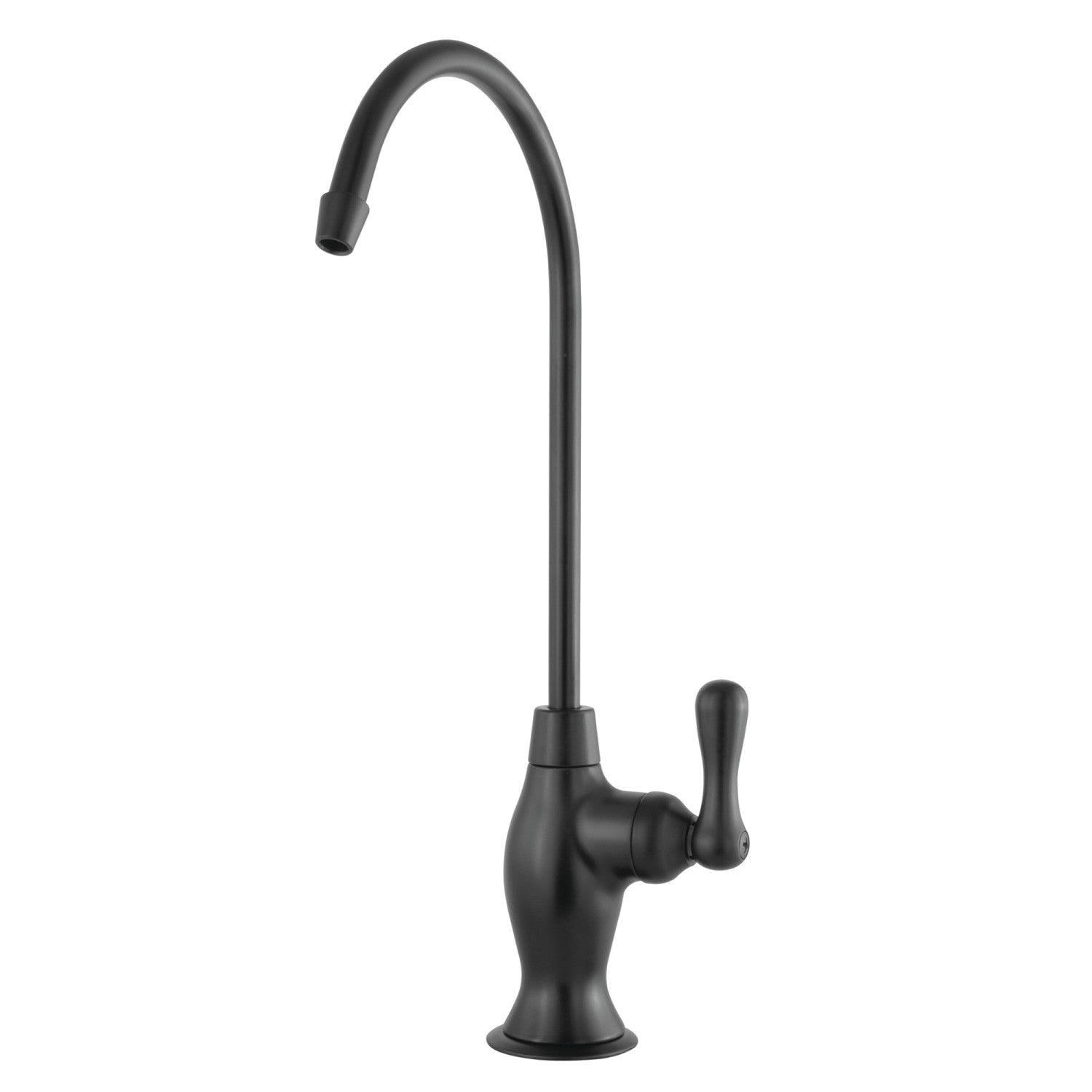Kingston Heirloom KSAG3190AL - Restoration Single-Handle 1-Hole Deck Mount Water Filtration Faucet, Matte Black