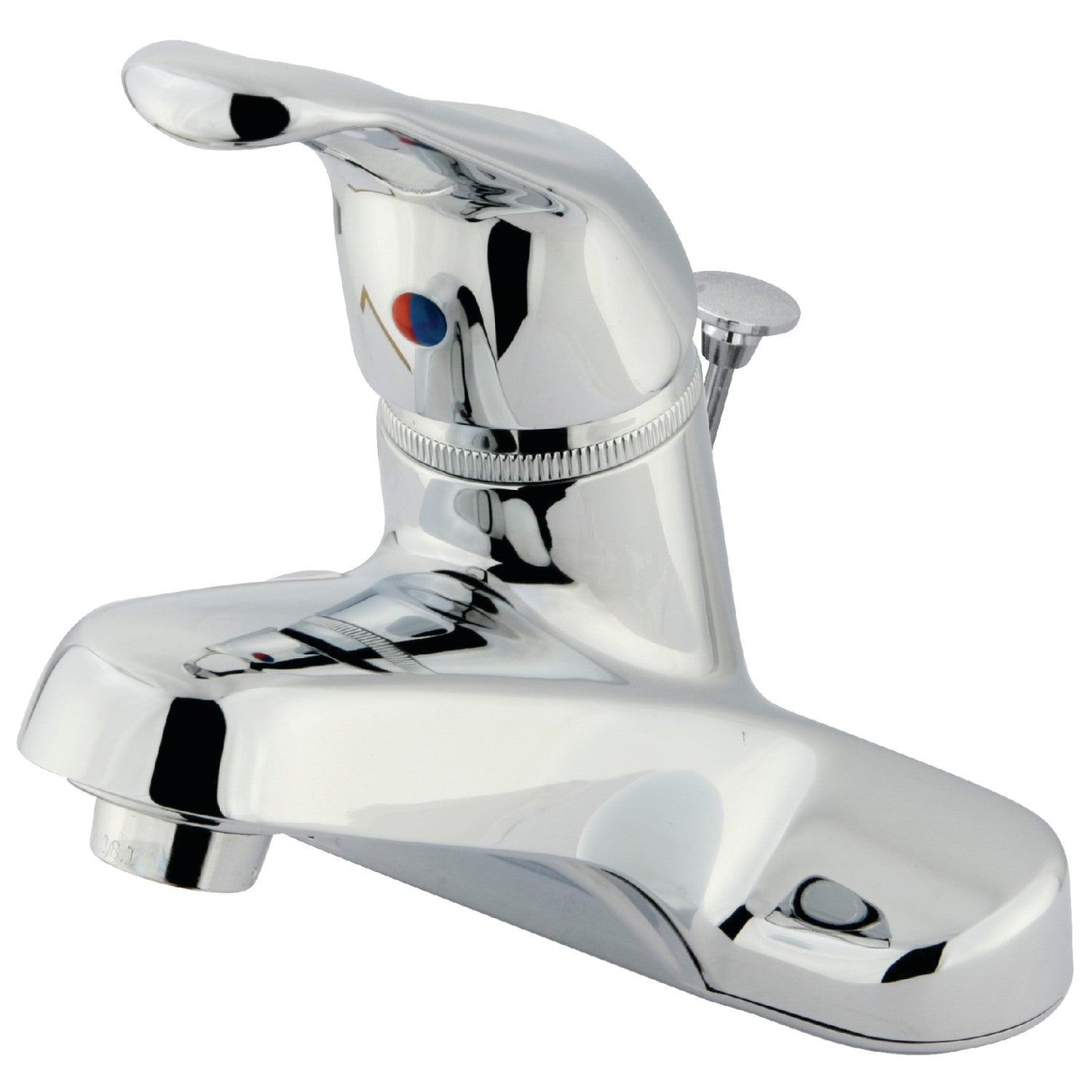 Kingston Tulare KB511B - Wyndham Single-Handle 3-Hole Deck Mount 4-Inch Centerset Bathroom Faucet with Brass Pop-Up, Polished Chrome