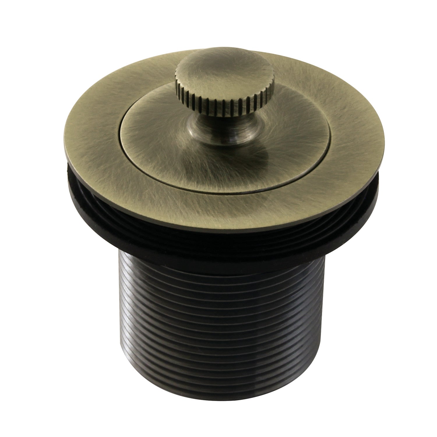 Kingston Heirloom DLT17AB - Made To Match 1-1/2-Inch Lift and Turn Tub Drain with 1-3/4-Inch Body Thread, Antique Brass