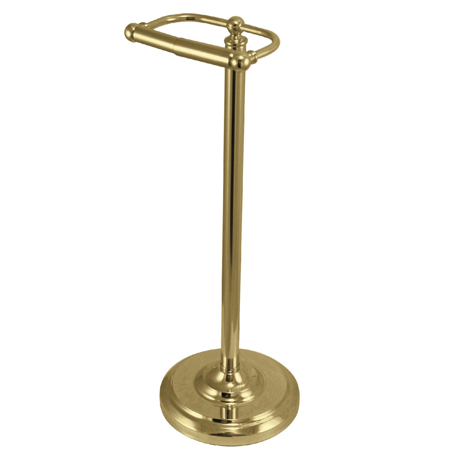 Kingston Heirloom CC2007 - Vintage Freestanding Toilet Paper Holder, Brushed Brass